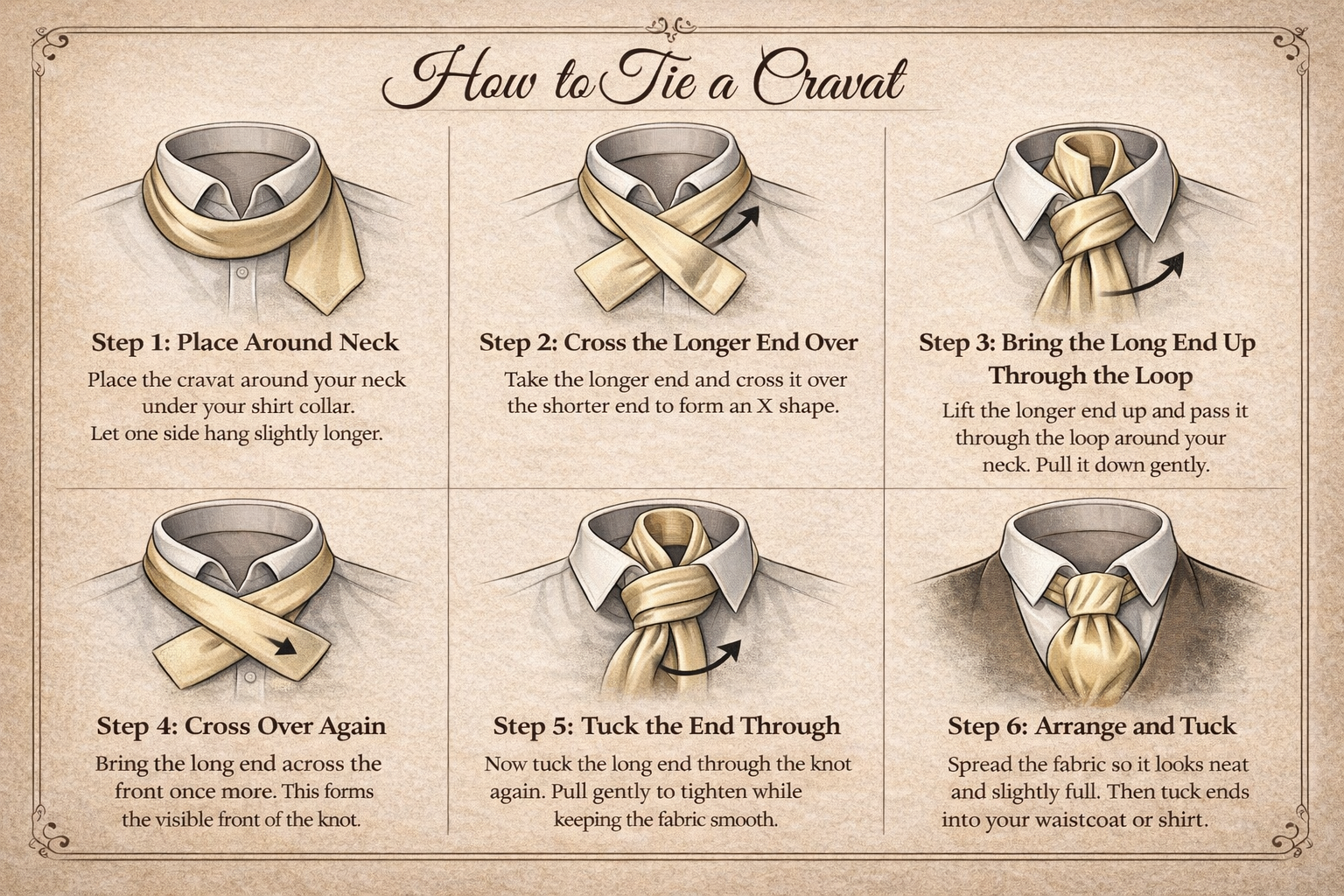 How to tie a cravat