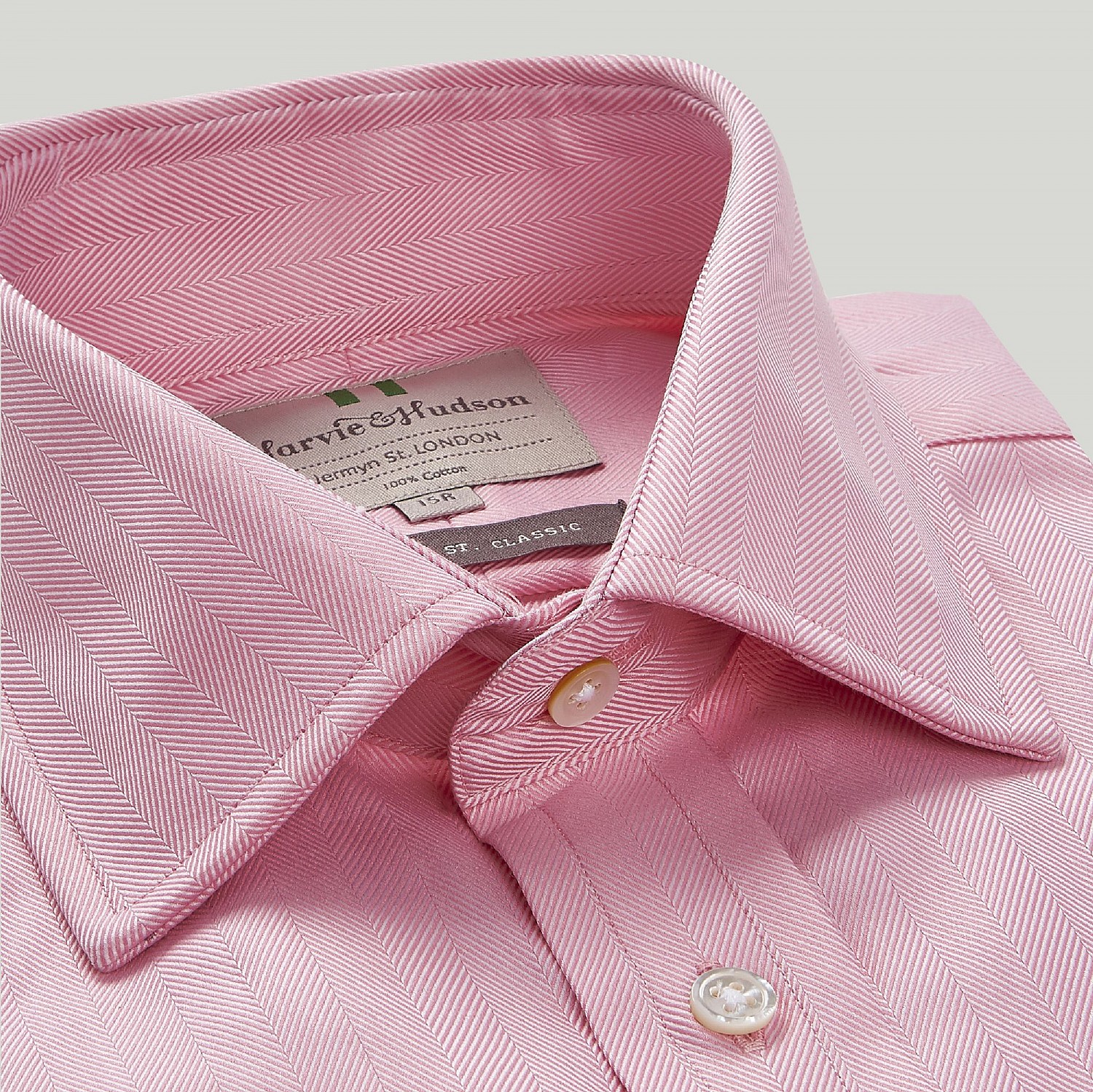 Pink Herringbone Shirt