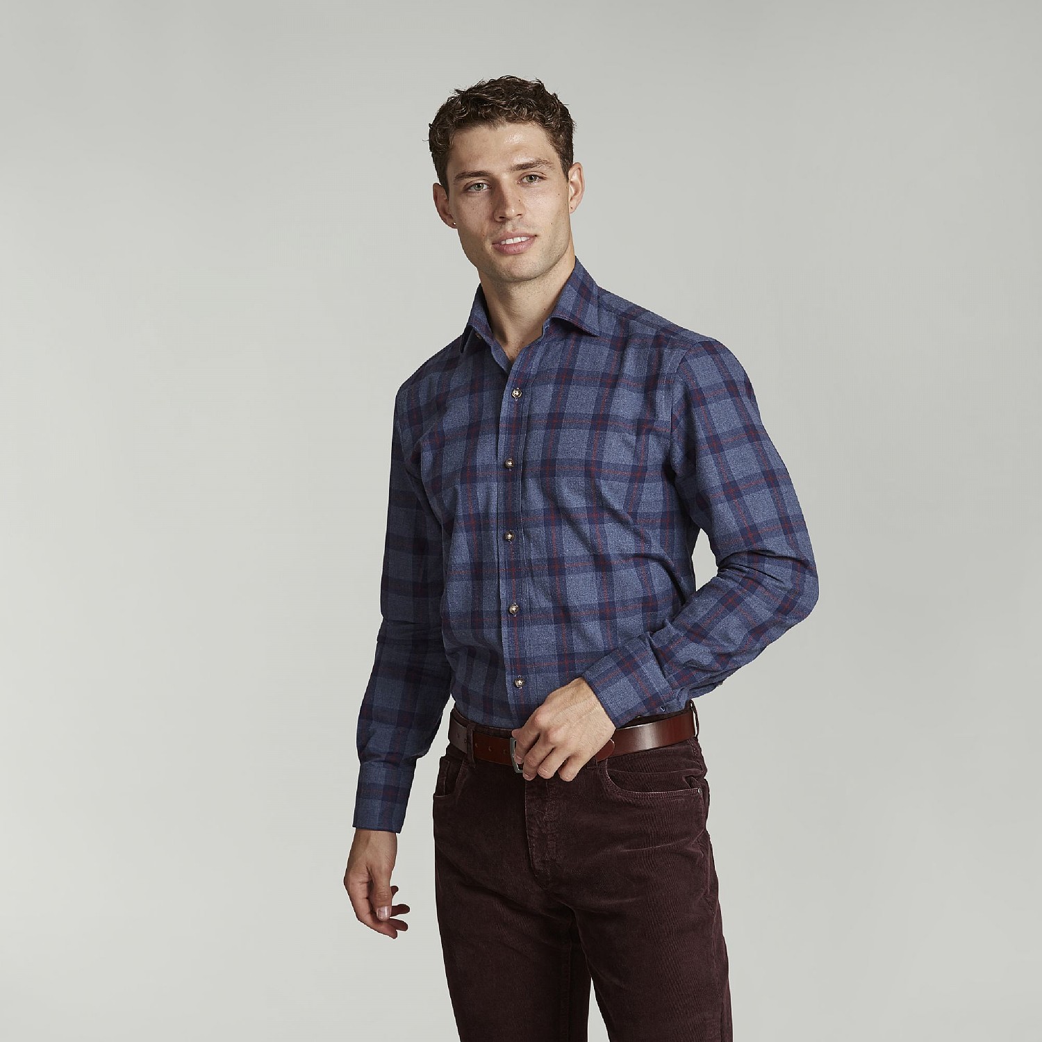 Blue Check Casual Shirt