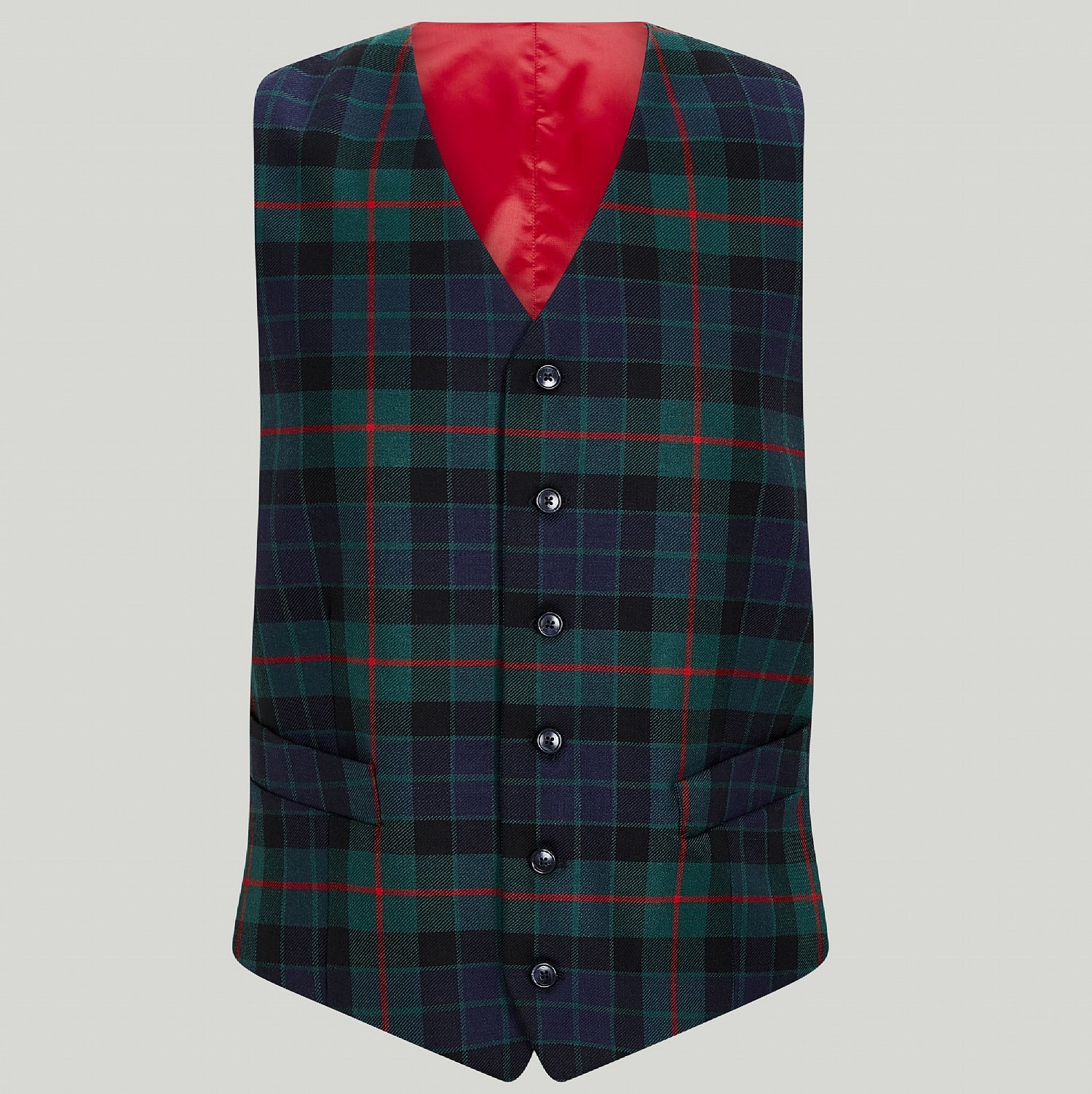 GREEN TARTAN WAISTCOAT