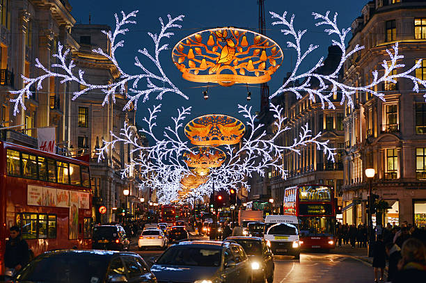 Christmas evening walk in London