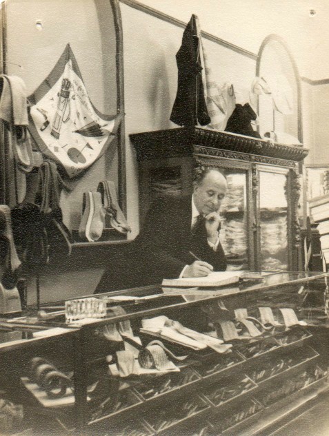 Thomas Harvie inside the First Harvie and Hudson Store