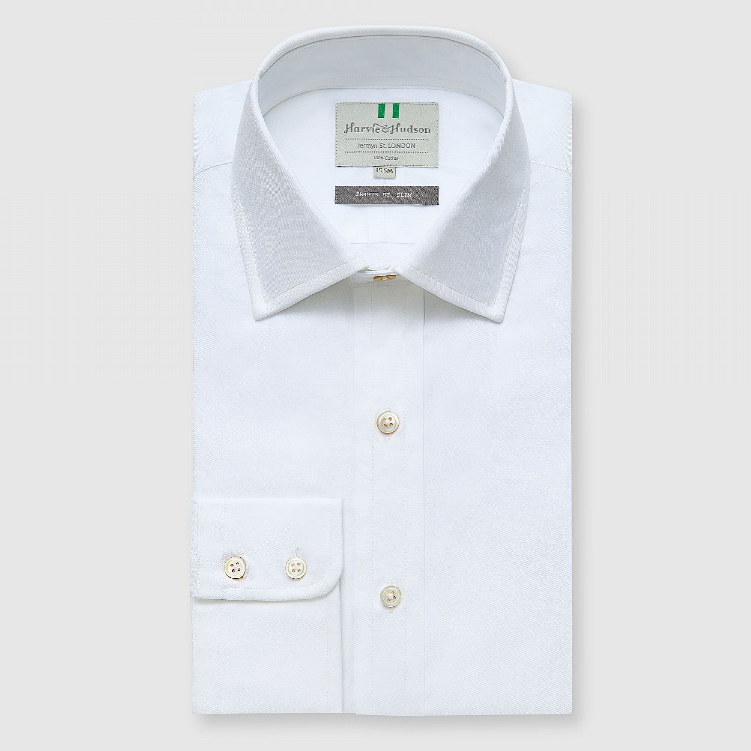 White fine twill shirt