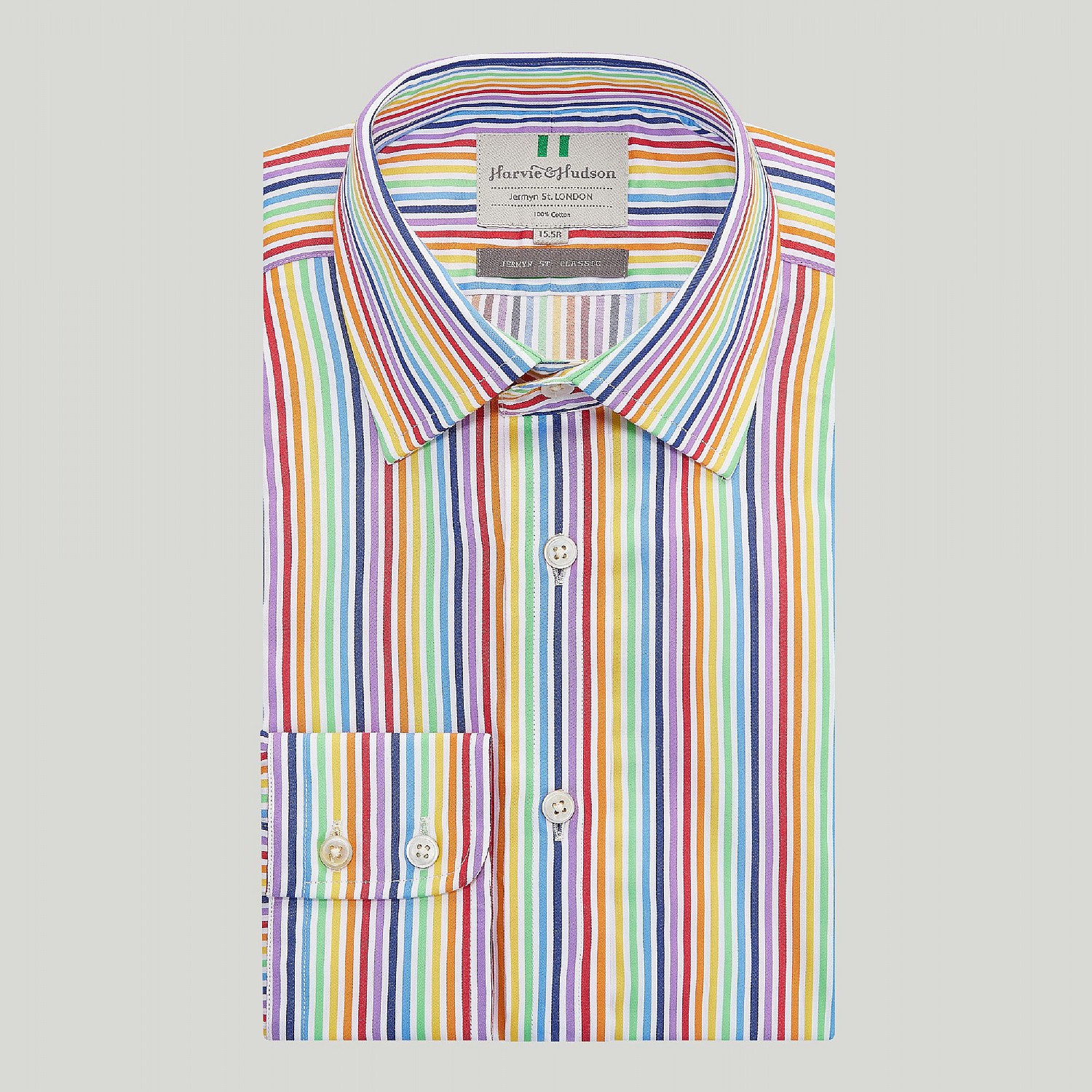 Men's Multi Stripe Button Cuff Classic Fit Shirt