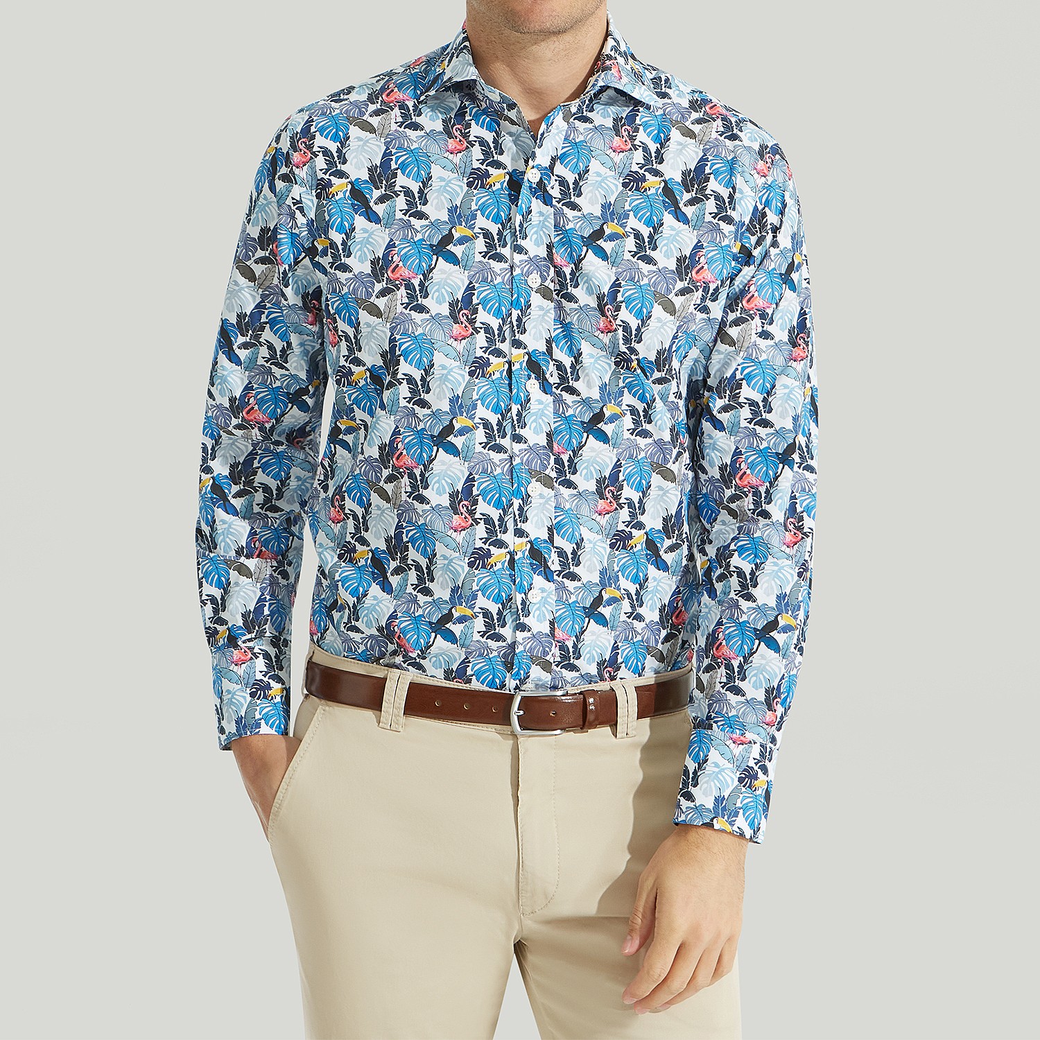 Exotic Birds Pure Cotton Shirt