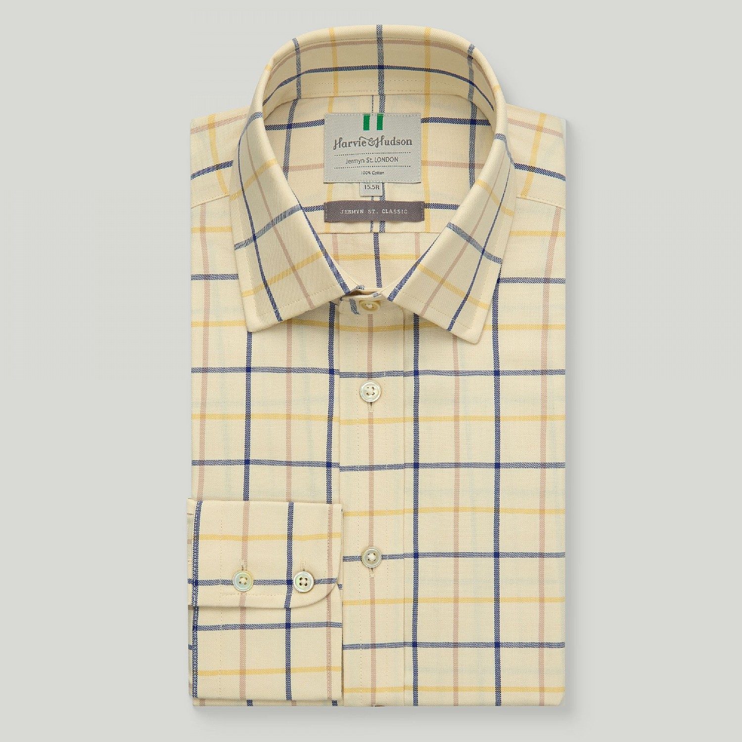 Blue and yellow country check shirt