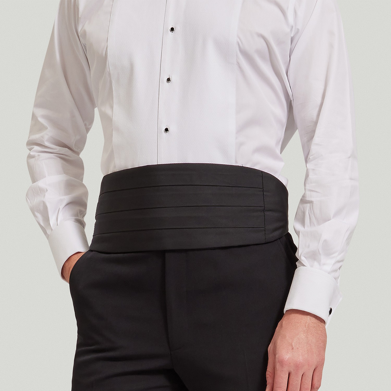 White Marcella double cuff dress shirt classic fit