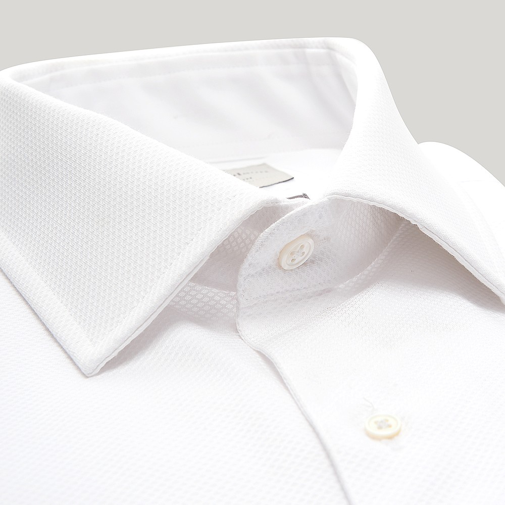 Luxury White Marcella Slim Fit Dress Shirt