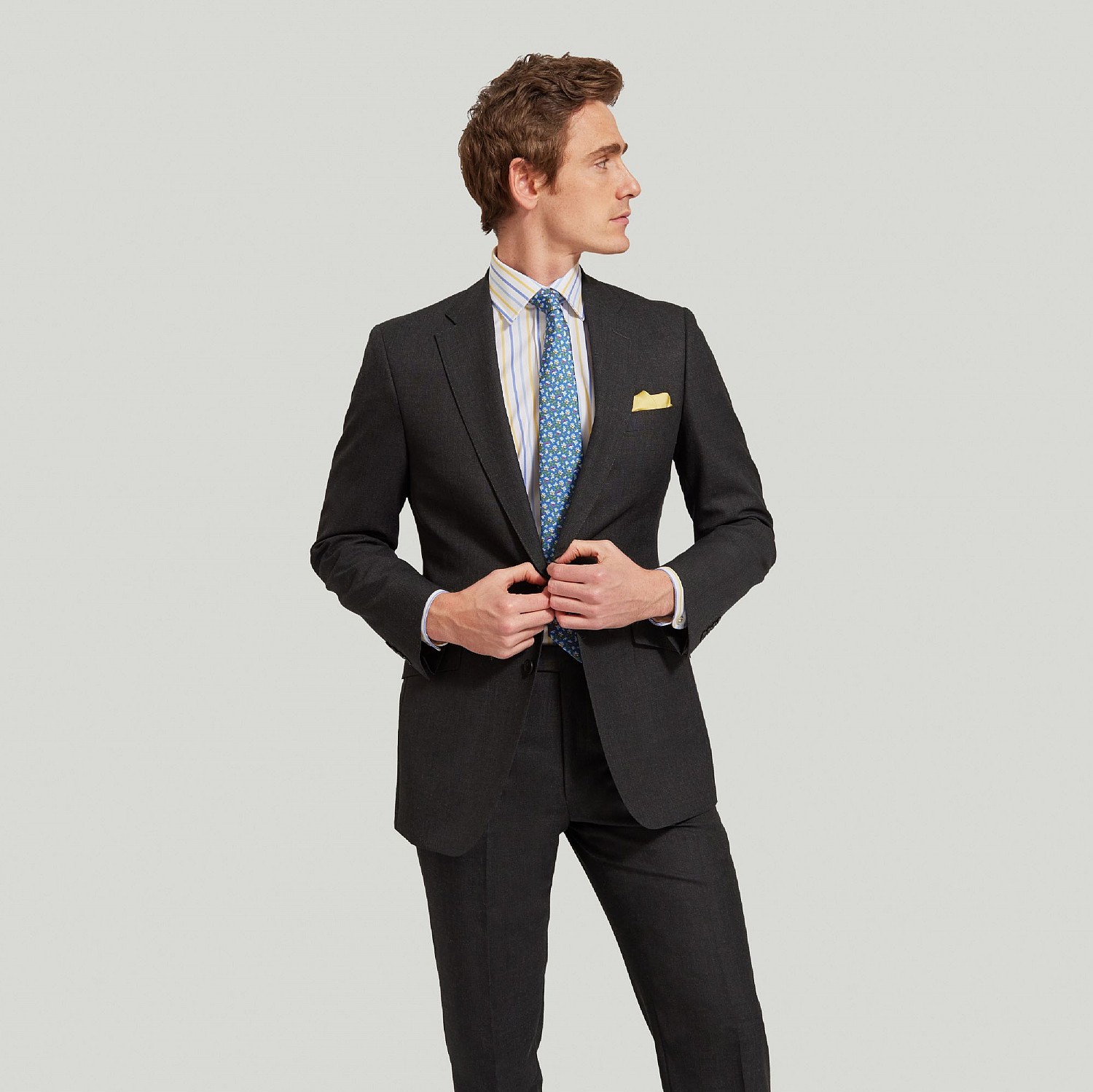 Grey premium English wool suit