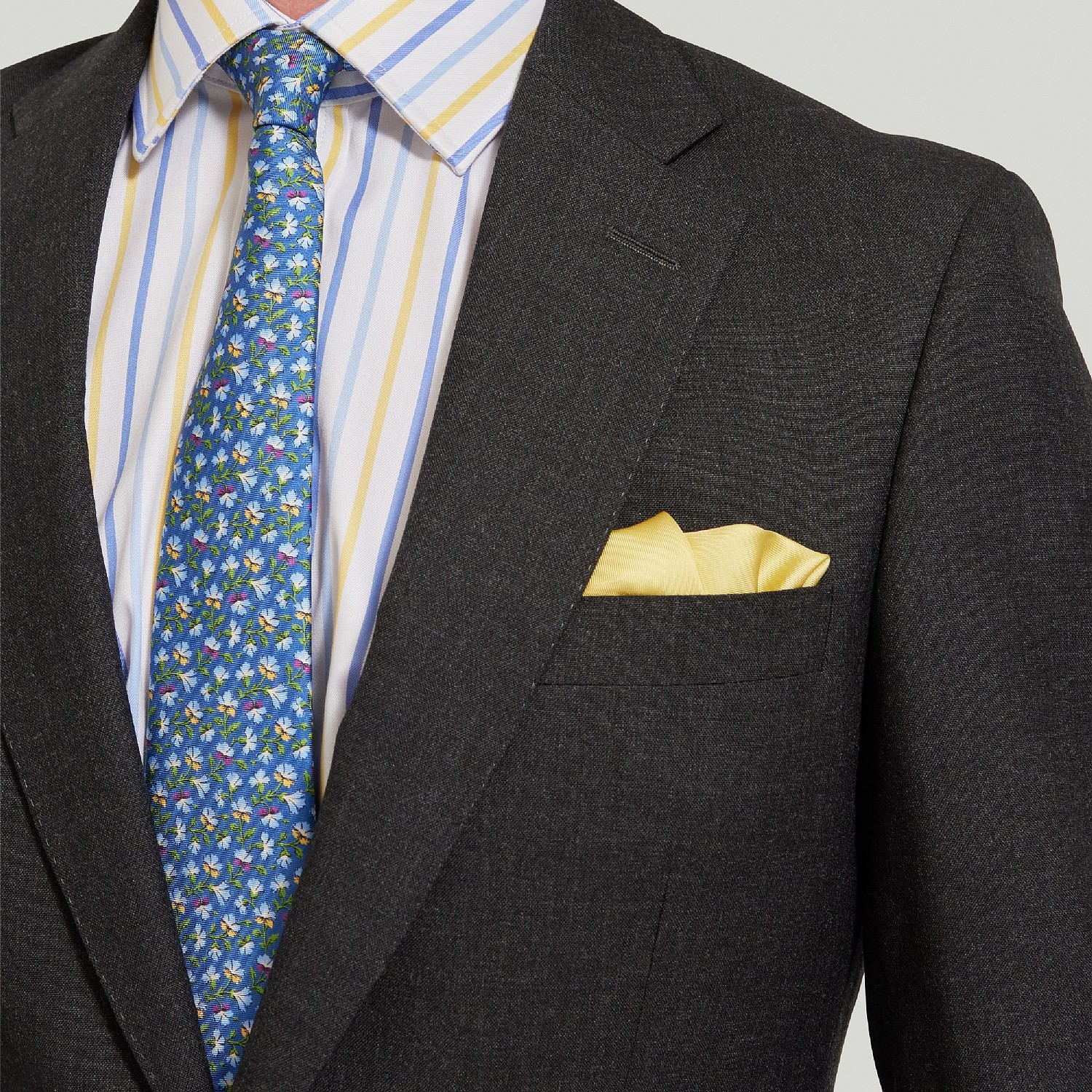 Grey wool suit model image