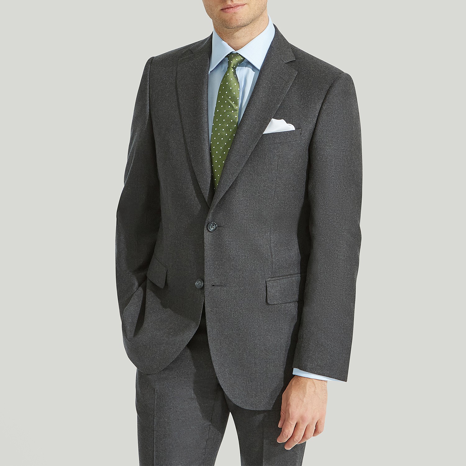 Grey Flannel Wool Suit
