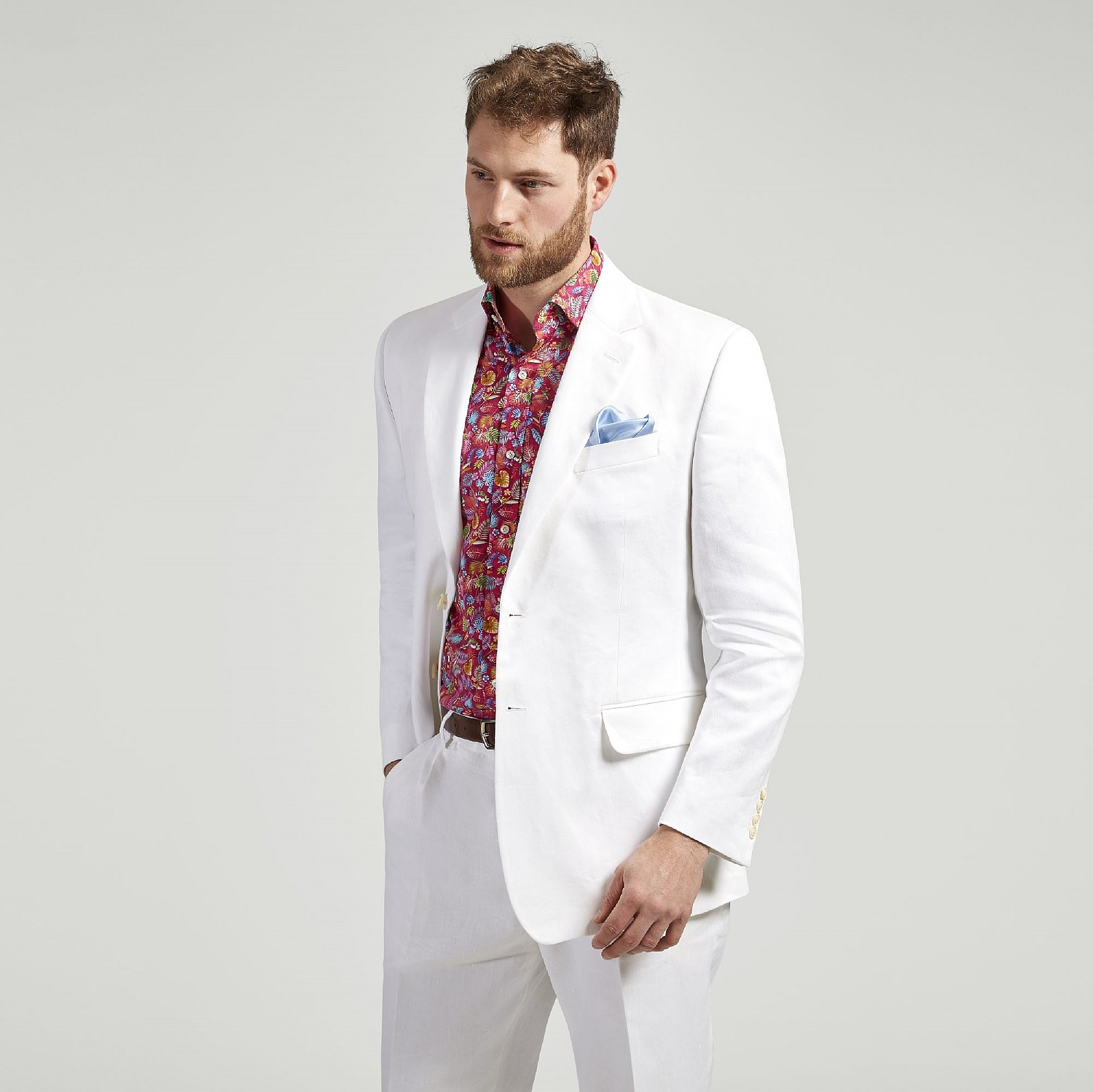 Men's white linen blazer deals