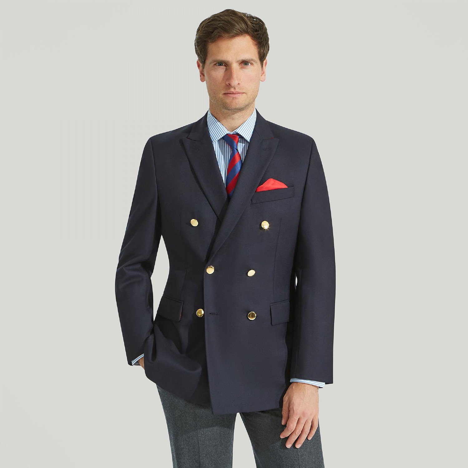 Men's Double Breasted Jacket in Navy