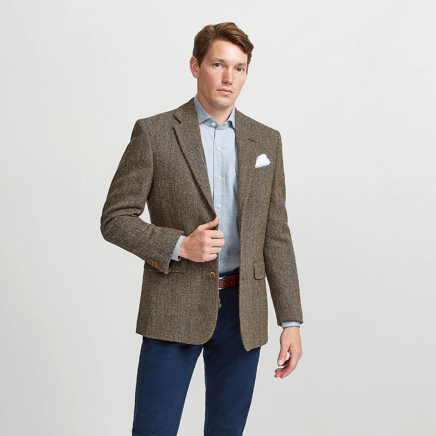 Men's Brown Harris Tweed Check Jacket