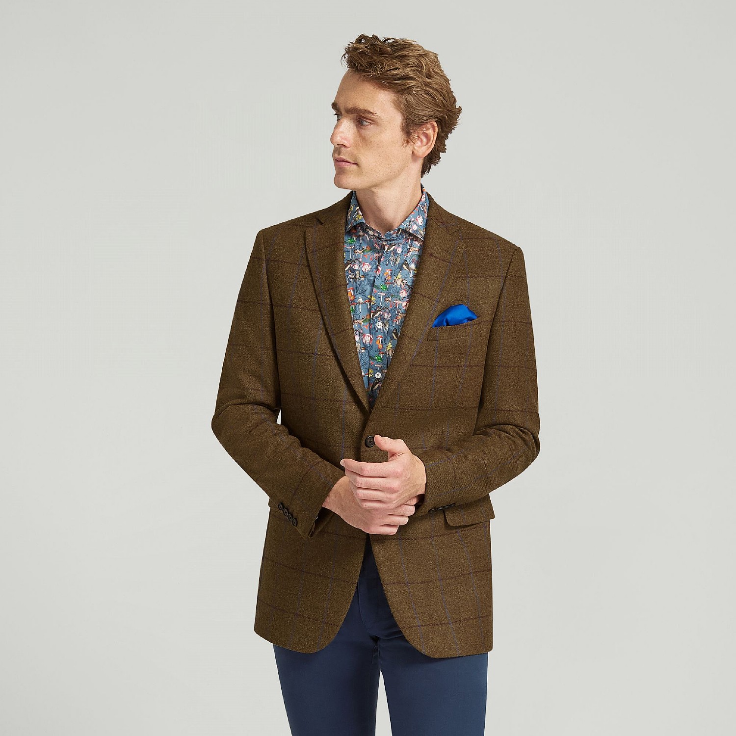 Brown Lambswool Check Jacket