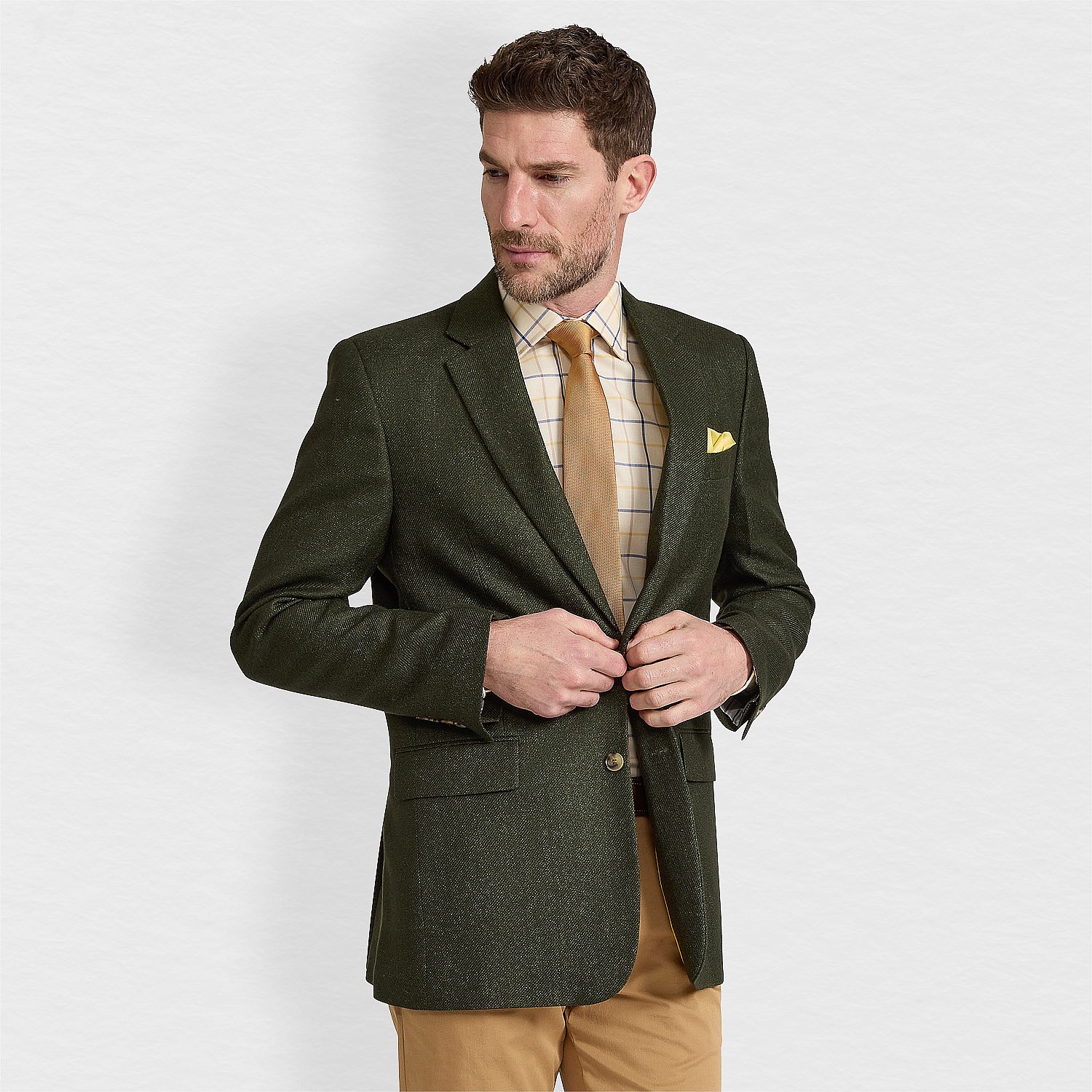 Olive and amber reversible padded gilet