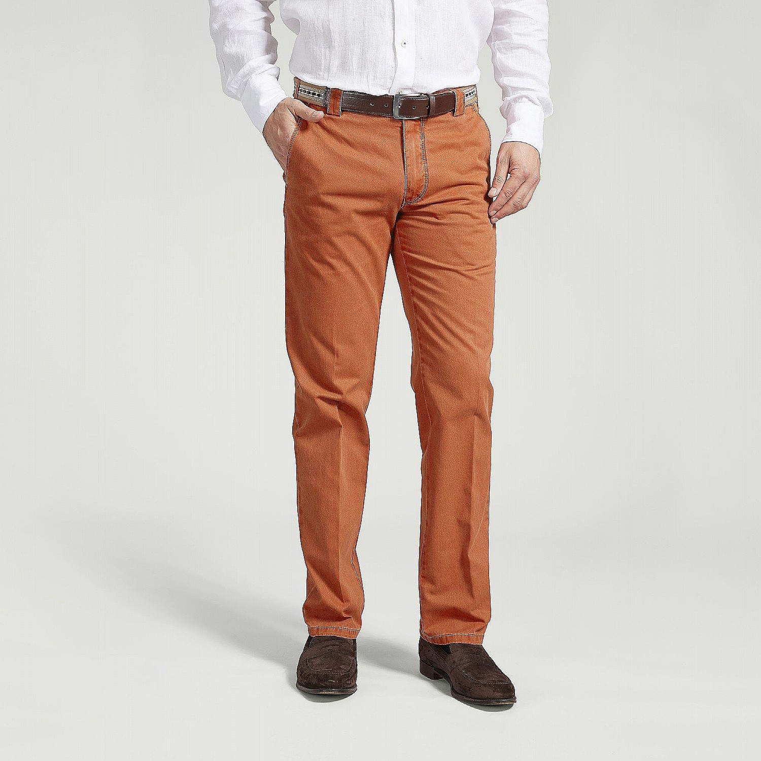 Orange Meyer Cotton Classic Trouser