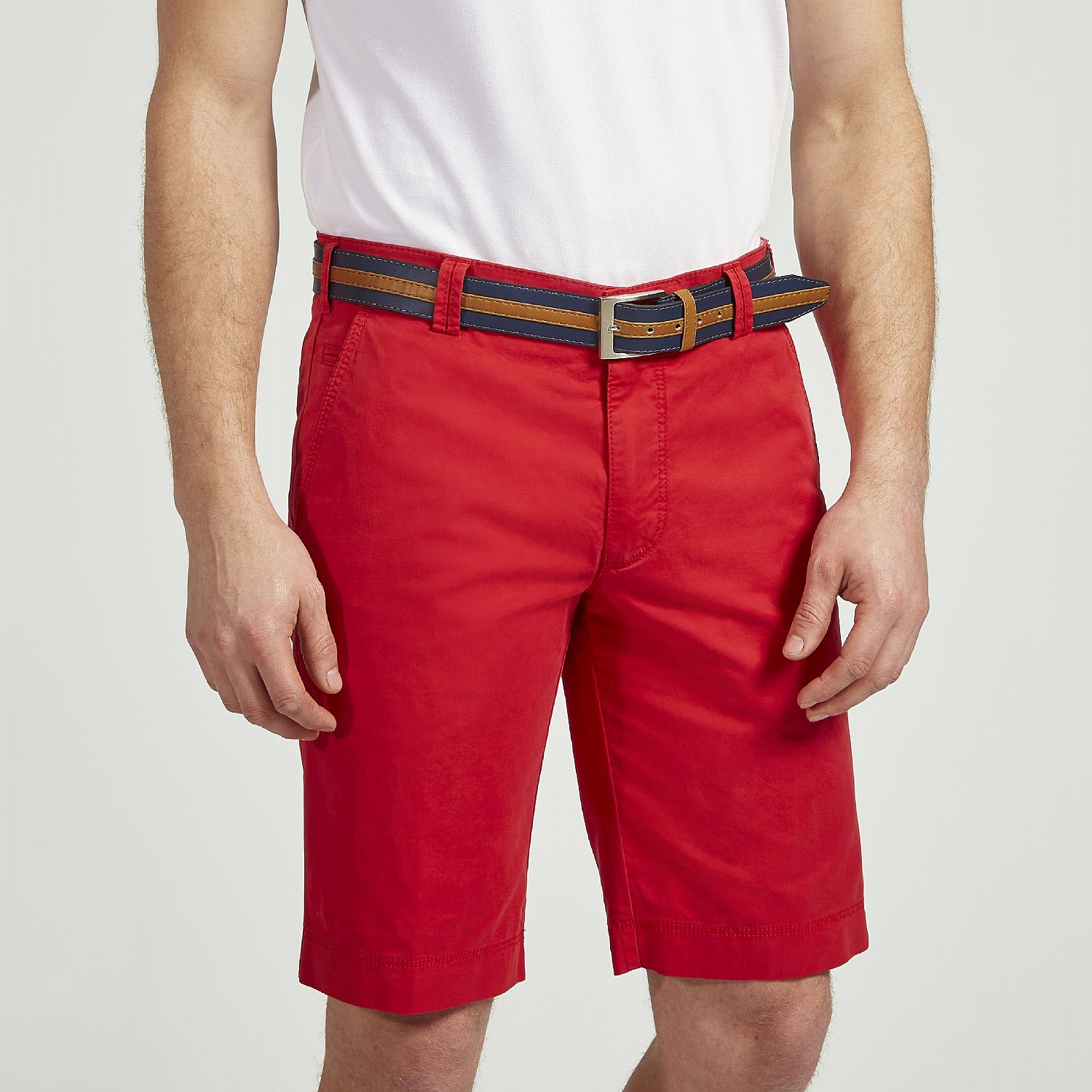 Men's Red Tailored Cotton Short