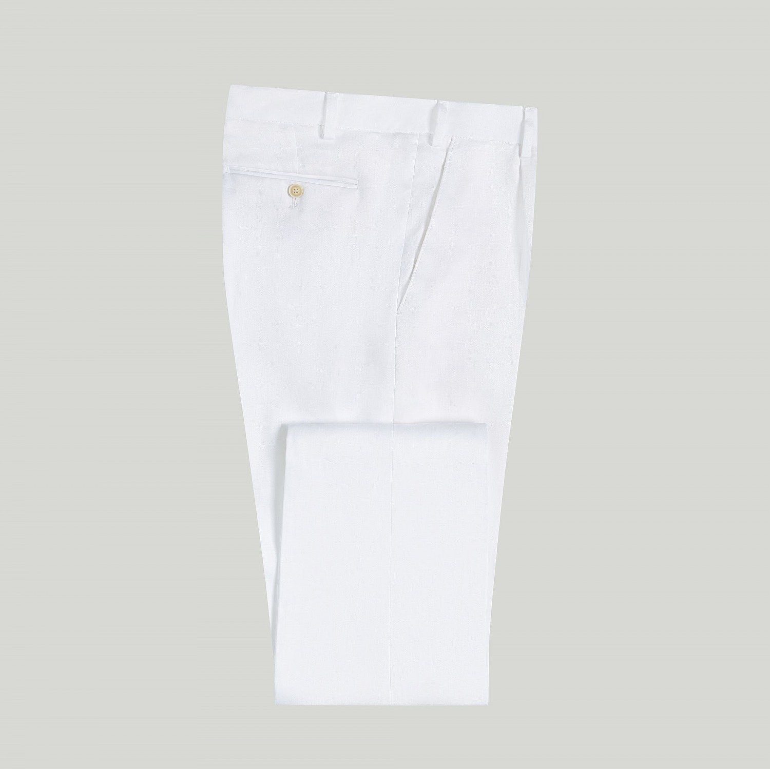 White Pure Linen Trouser