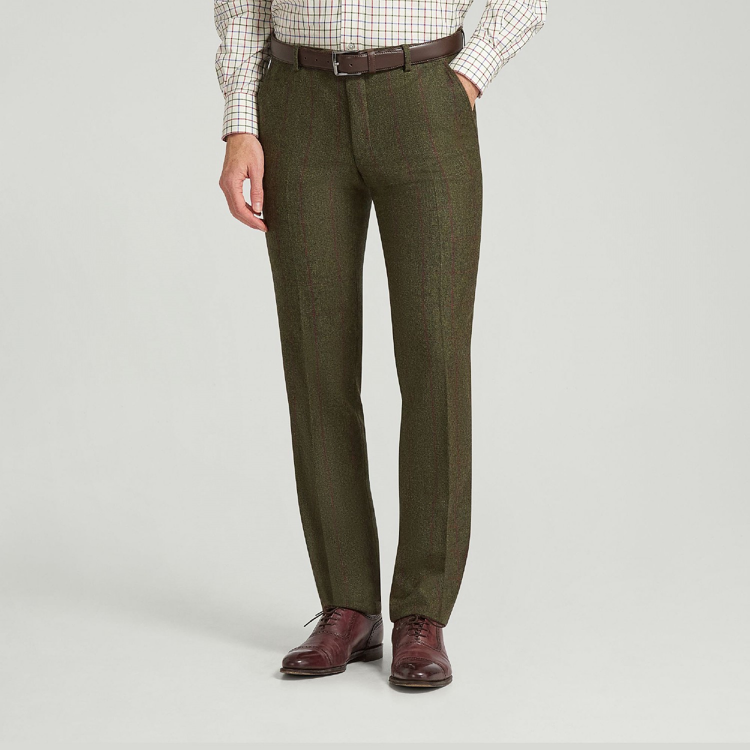 Green checkered trousers mens sales