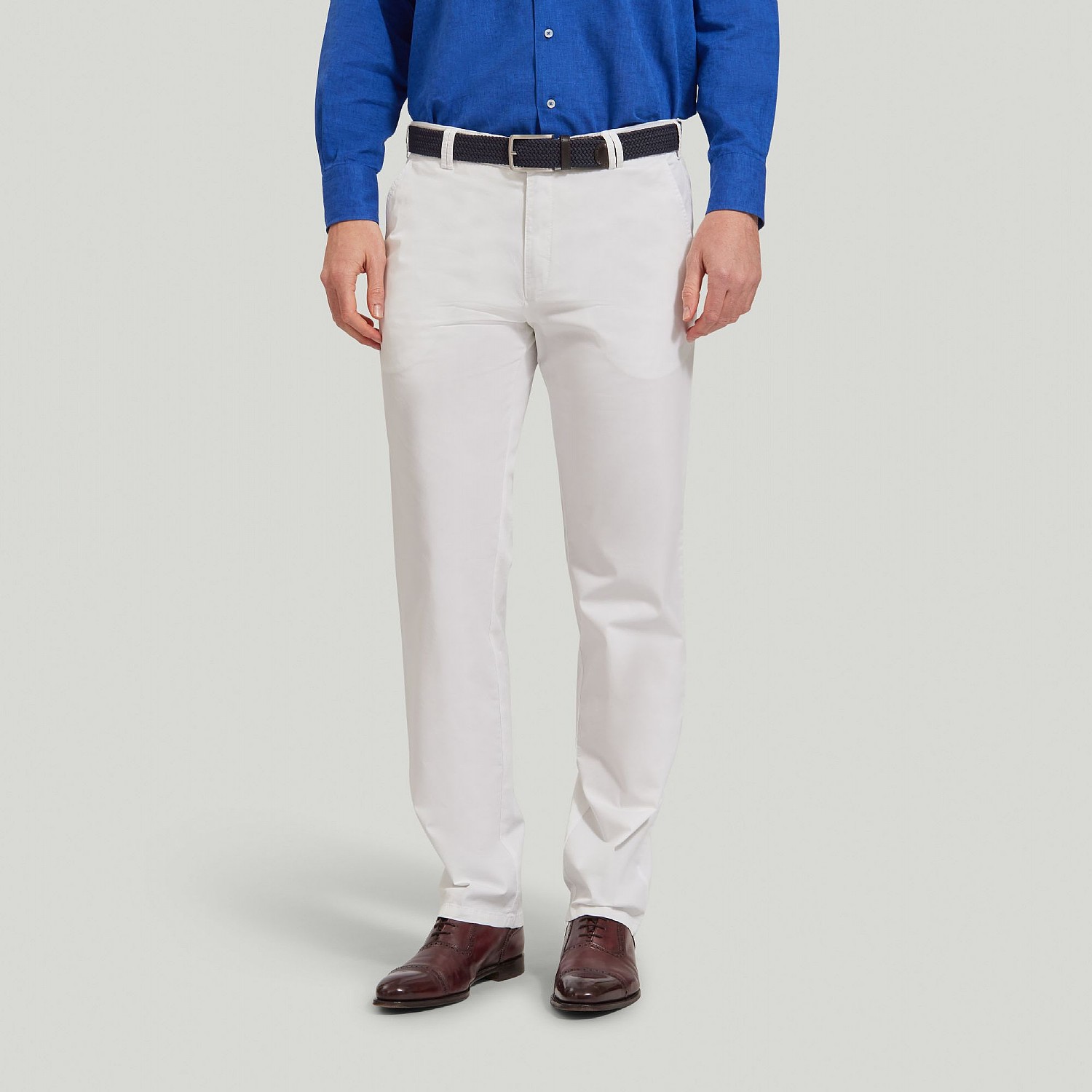 White Meyer Cotton Classic Trouser