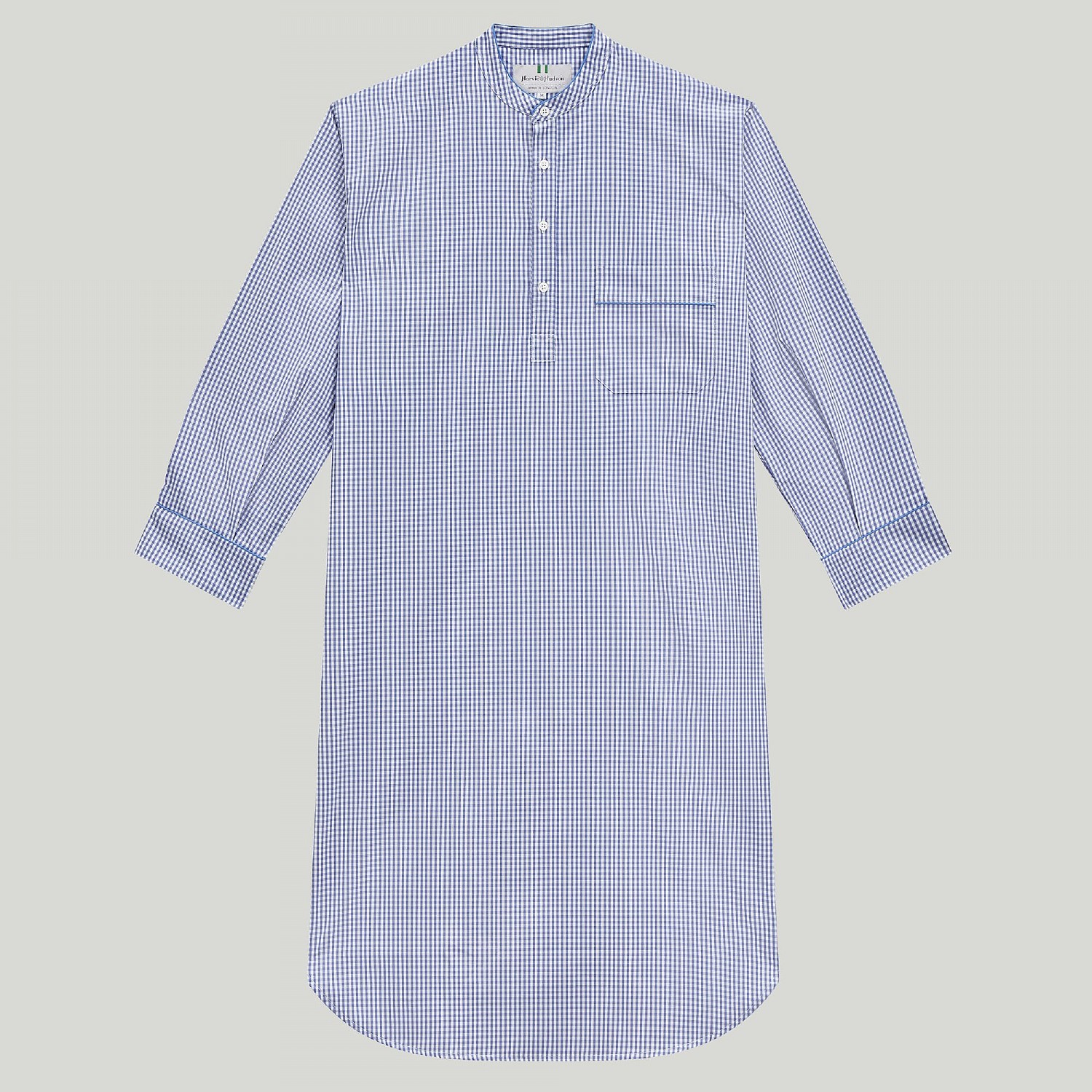 Blue Gingham Cotton Nightshirt