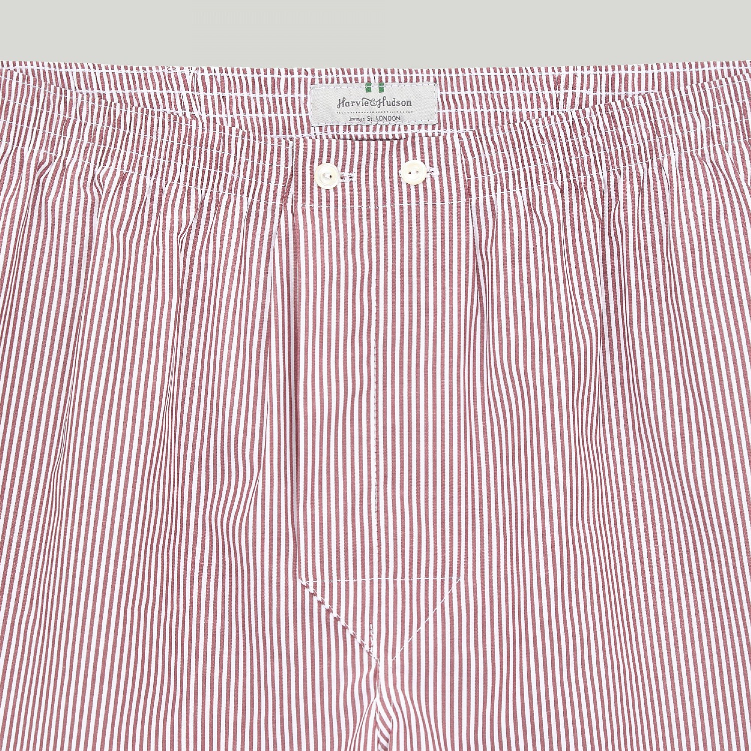 Red stripe cotton boxer shorts
