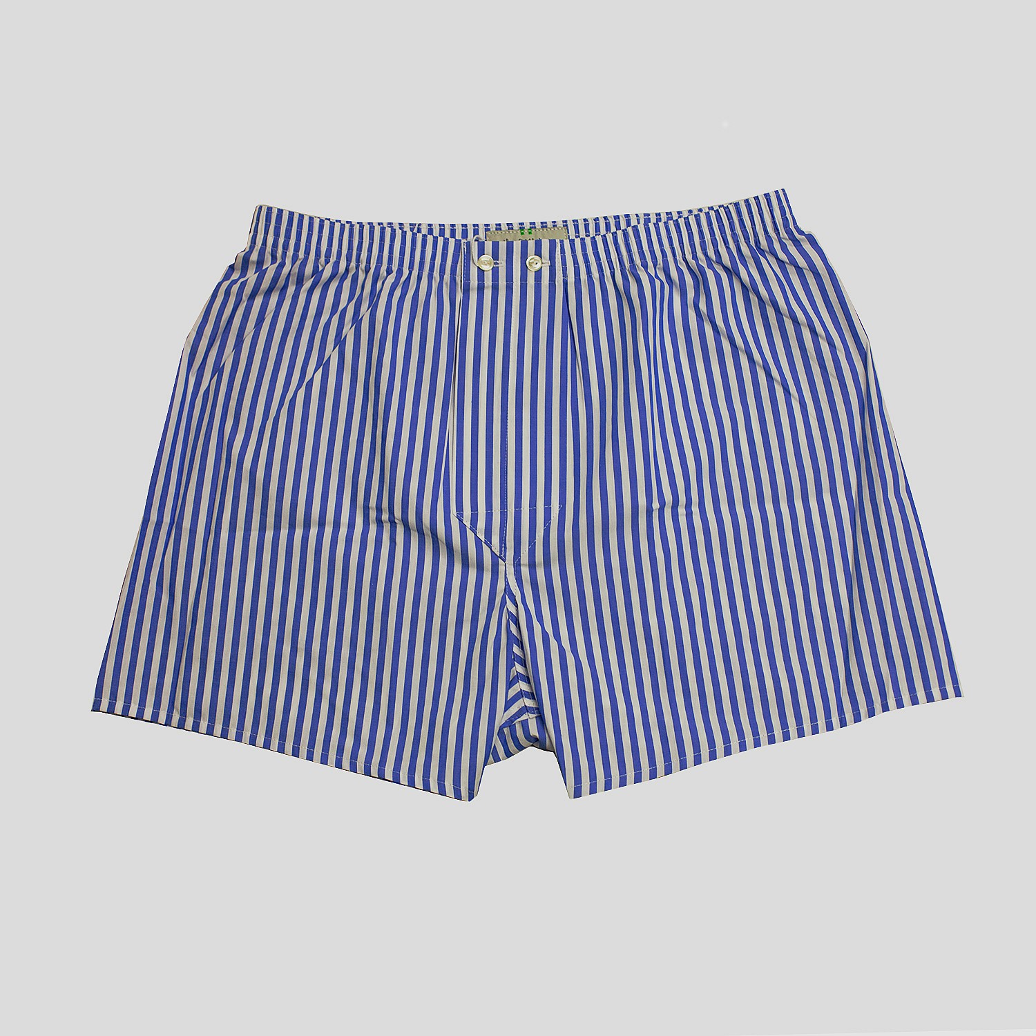 Blue Bengal Stripe Essential Cotton Boxer Shorts