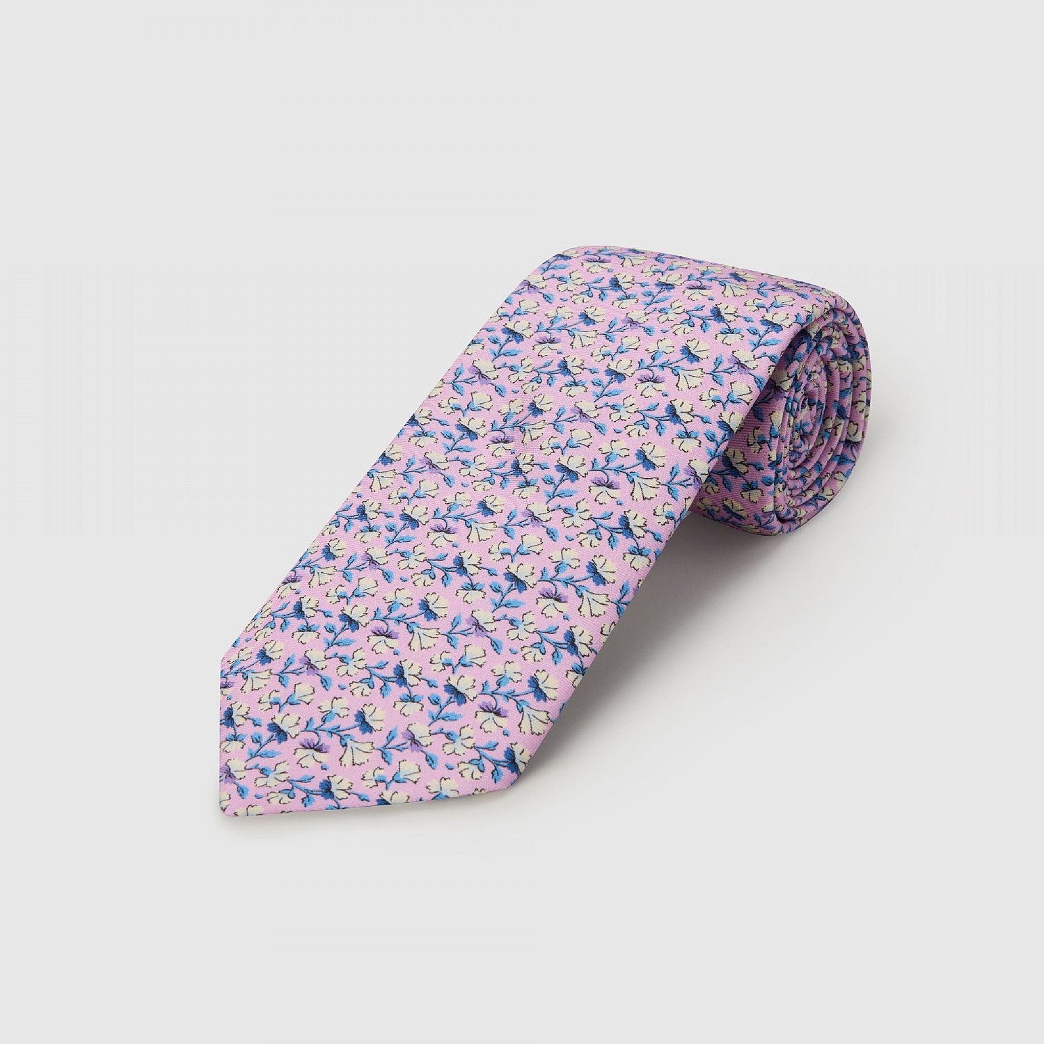 Floral silk tie for spring style