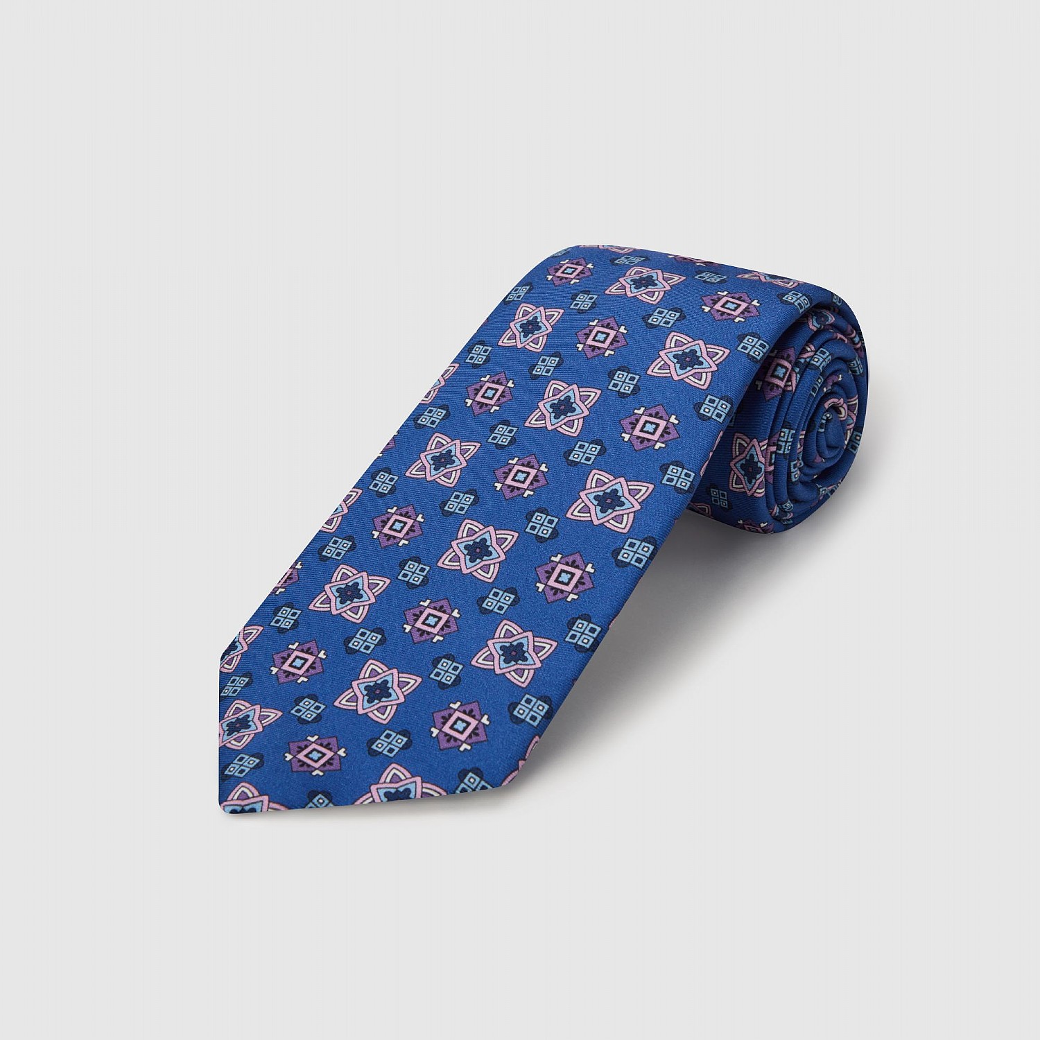 Blue silk tie for business travel