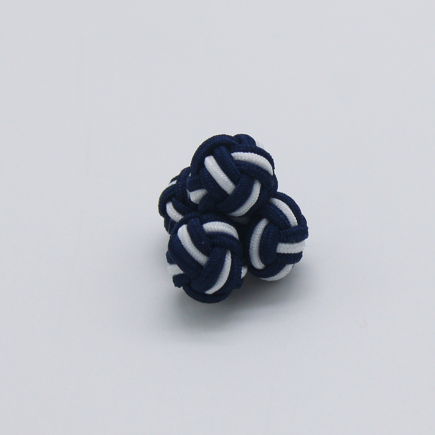 Navy And White Elastic Silk Knot