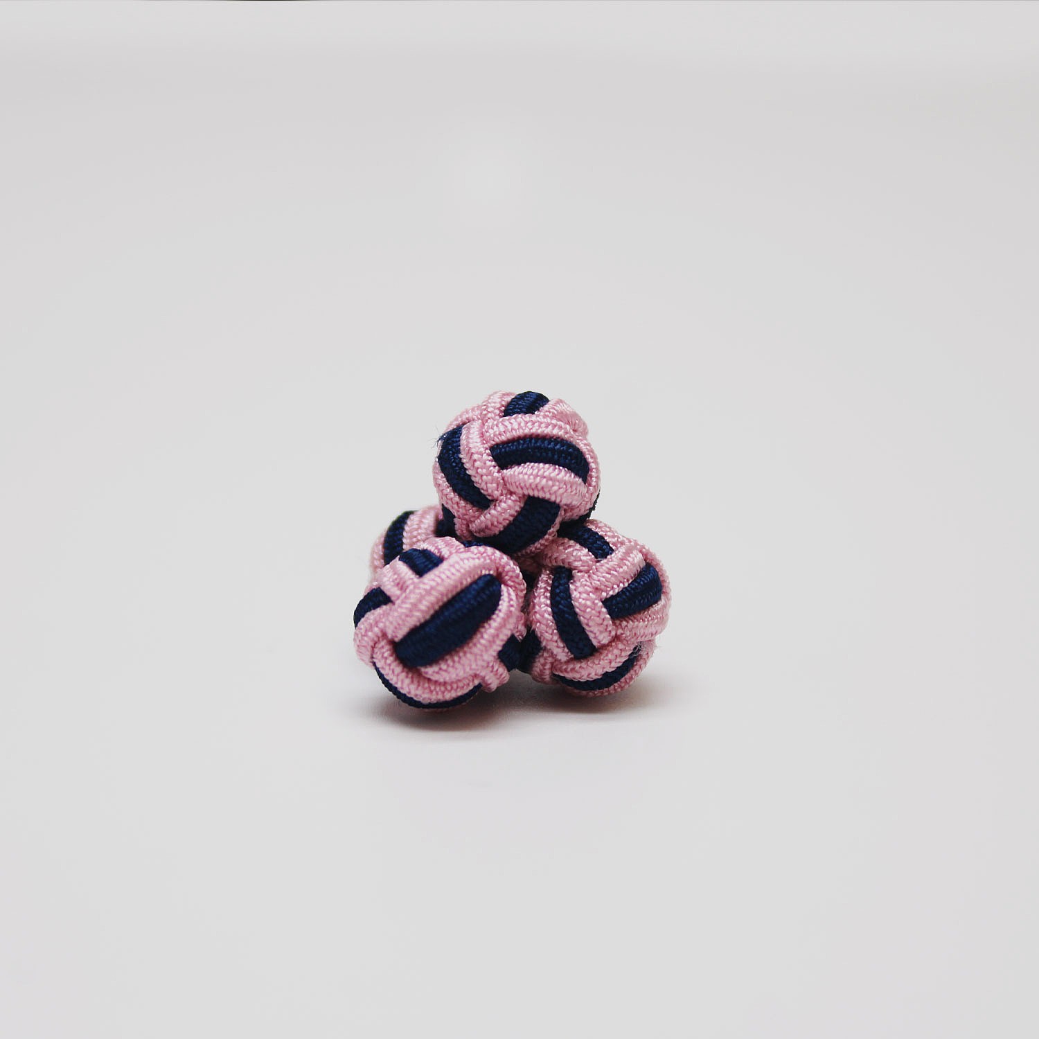 Pink And Navy Elastic Silk Knot