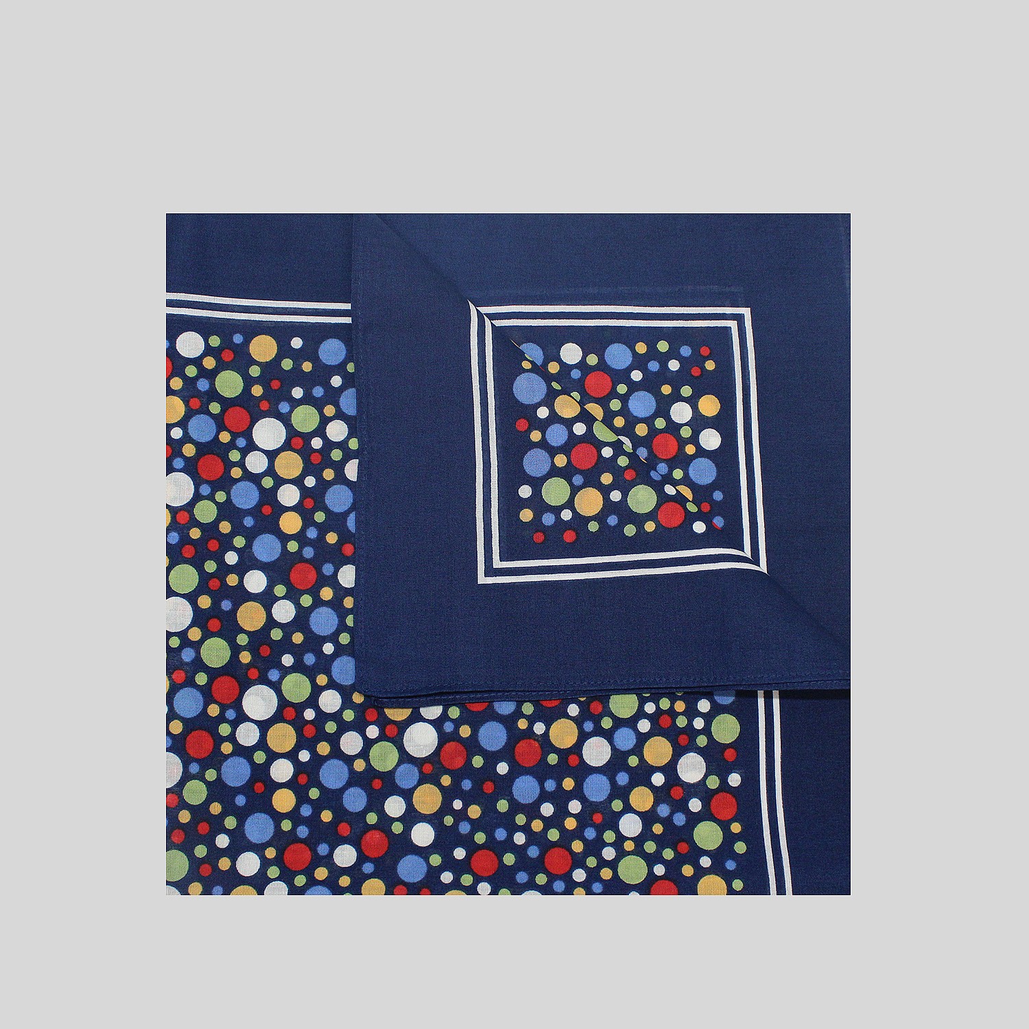 Navy Multi Spot Cotton Hank