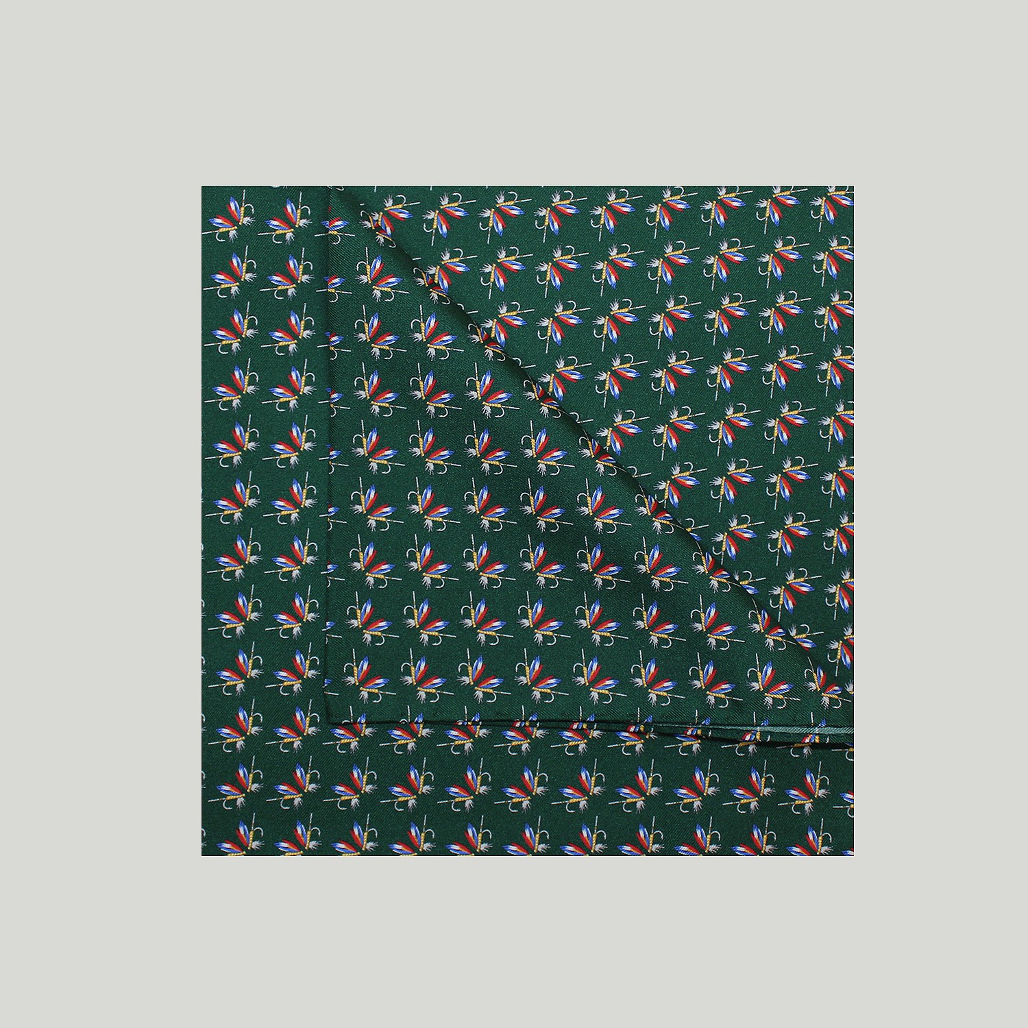 Green Fly Fishing Printed Silk Hank