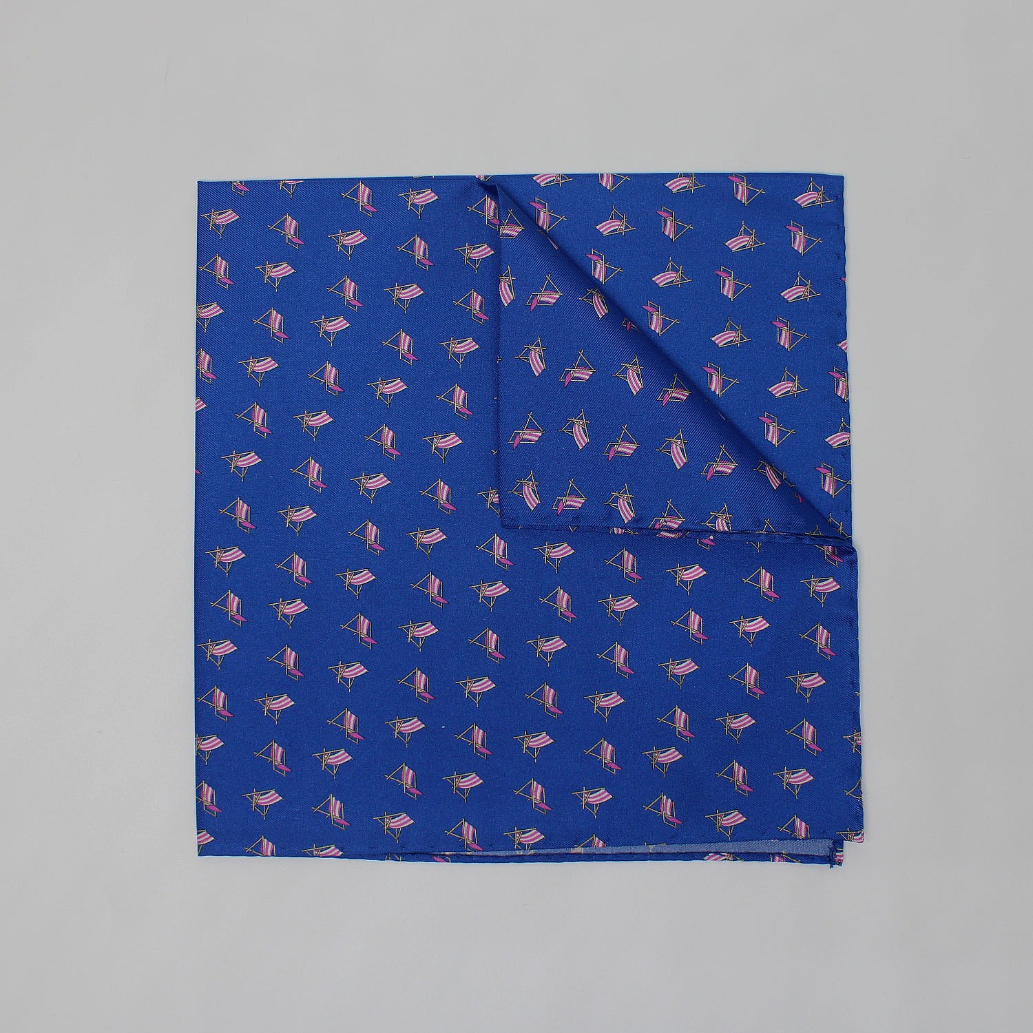 Blue Deckchairs Printed Silk Hank