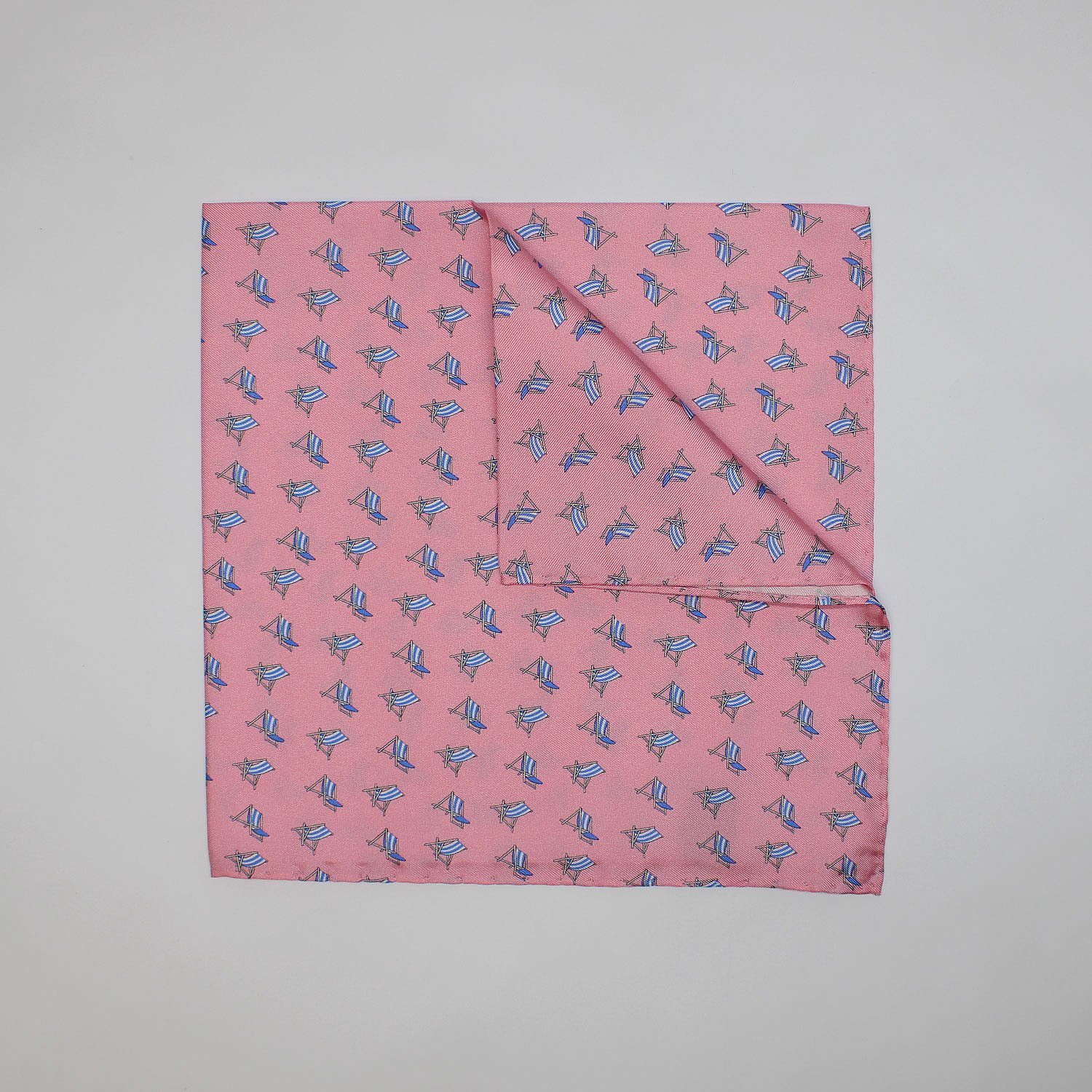 Pink Deckchairs Printed Silk Hank
