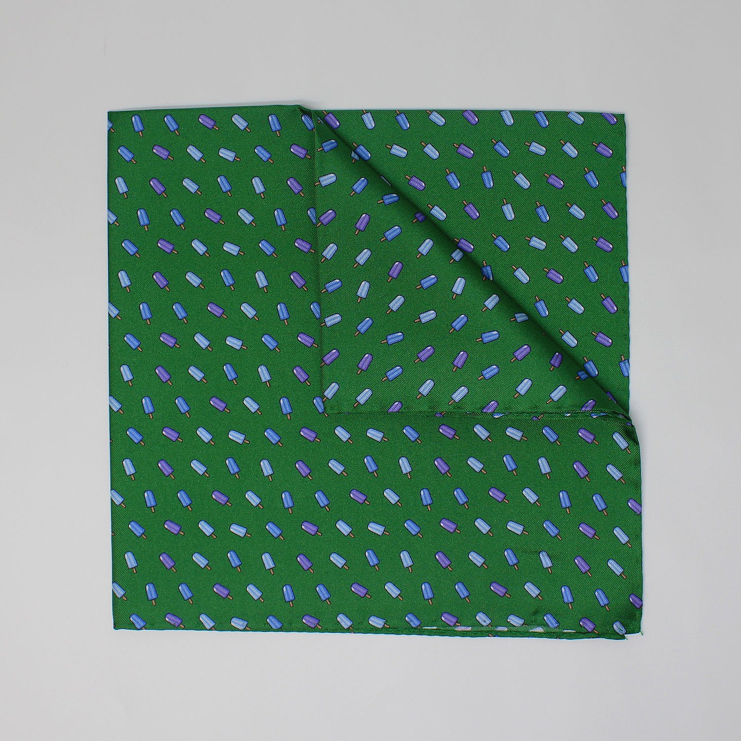 Green Ice Lollies Printed Silk Hank