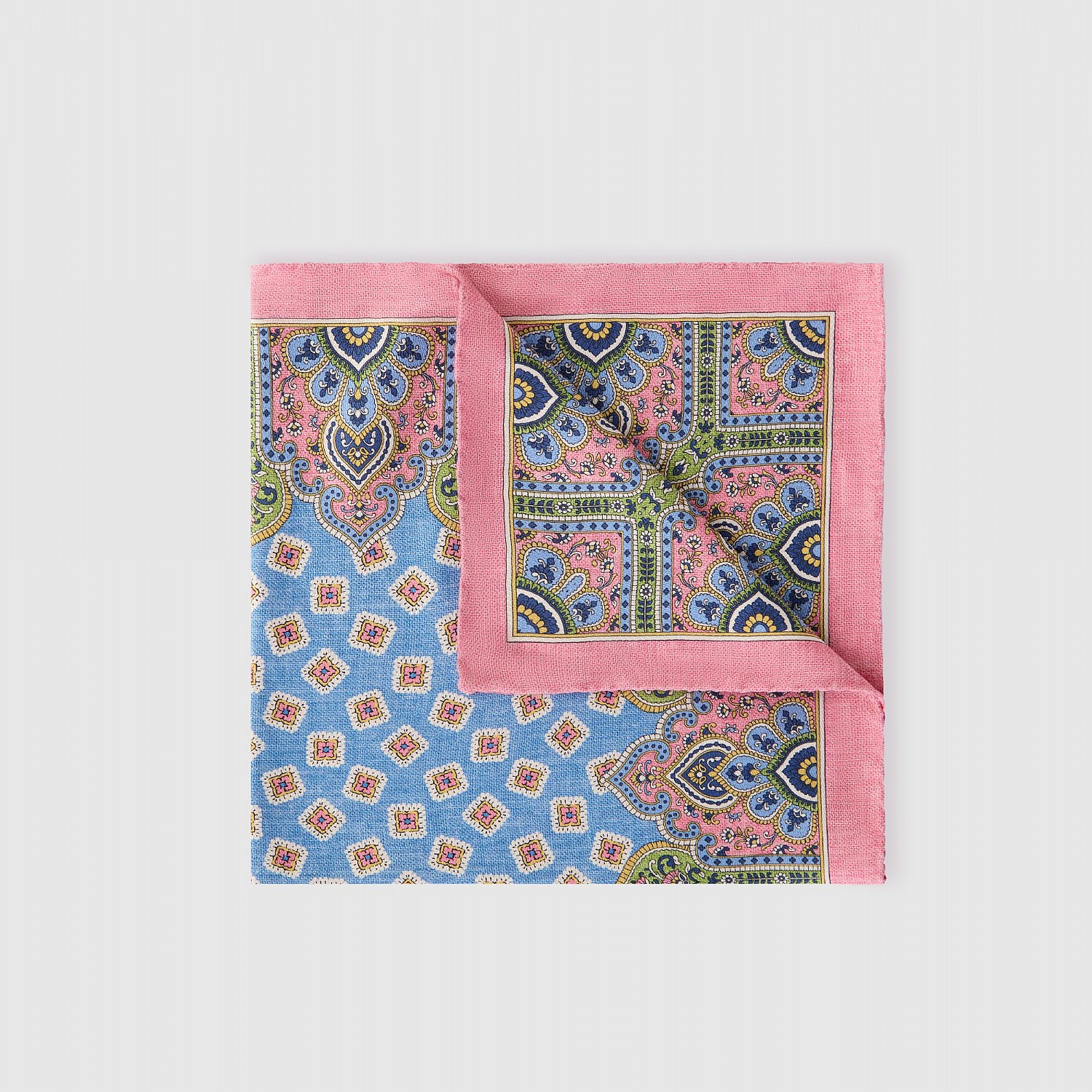 Pink silk handkerchief for spring accessories