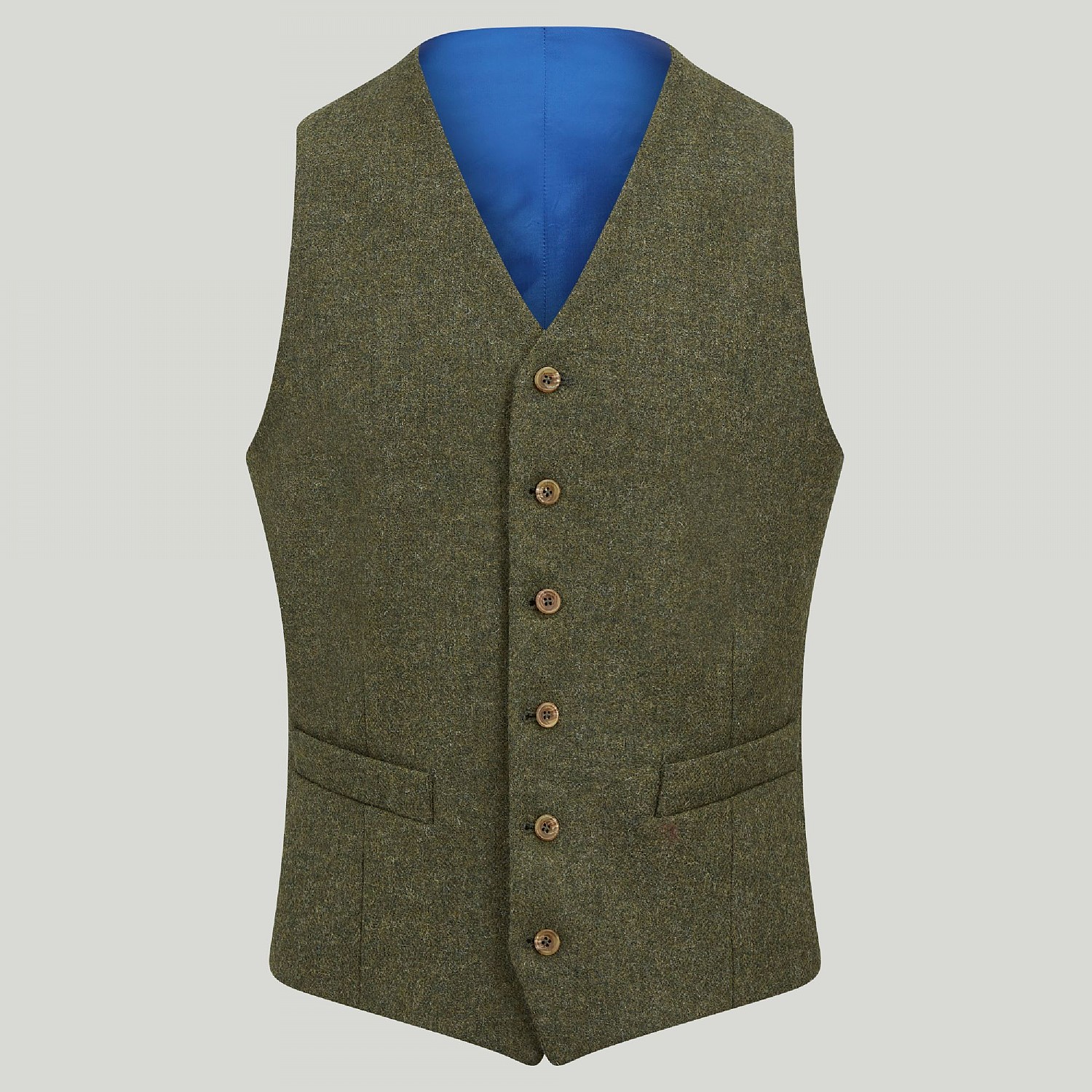 Dark Green Tweed Waistcoat