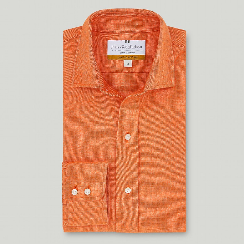 HUDSON Men's Flannel Shirt - Short Sleeve Button-Down, Relaxed Fit, Cotton Moleskin (Overflow) - View #8