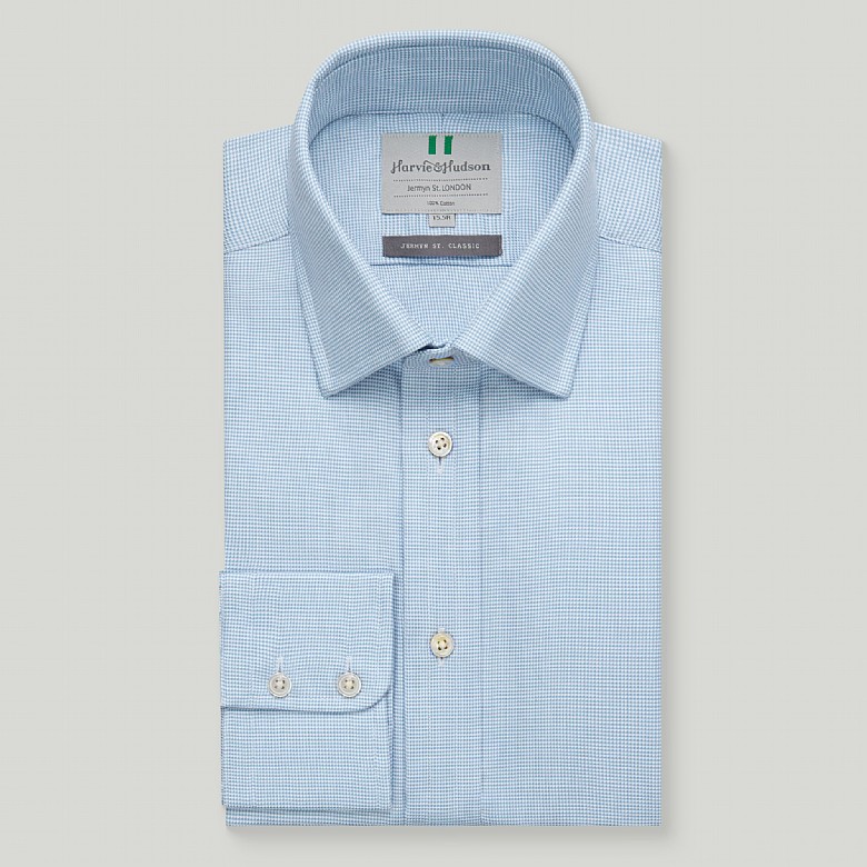 princess polly baby blue dress Mid Blue Windowpane Check Shirt 12259 main image 0