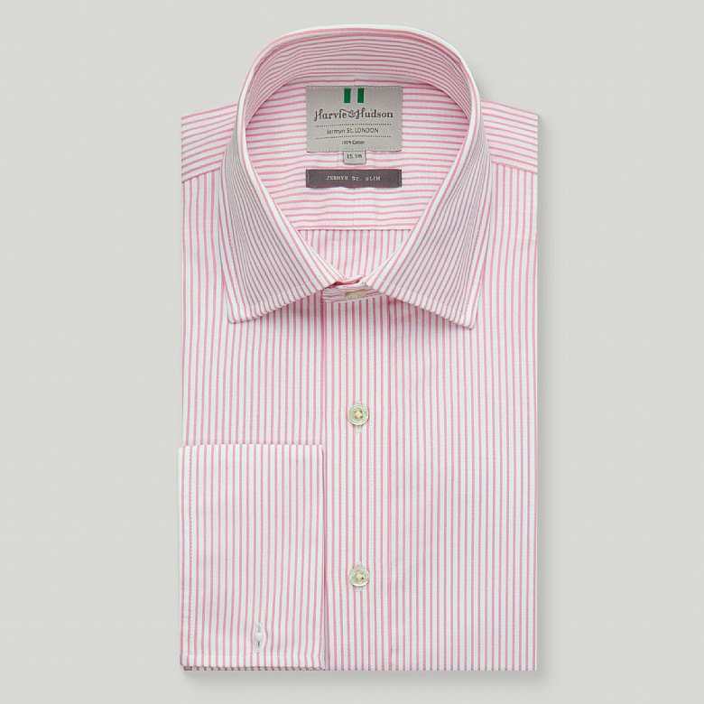 Men's Pink Stripe DC Slim Fit Shirt