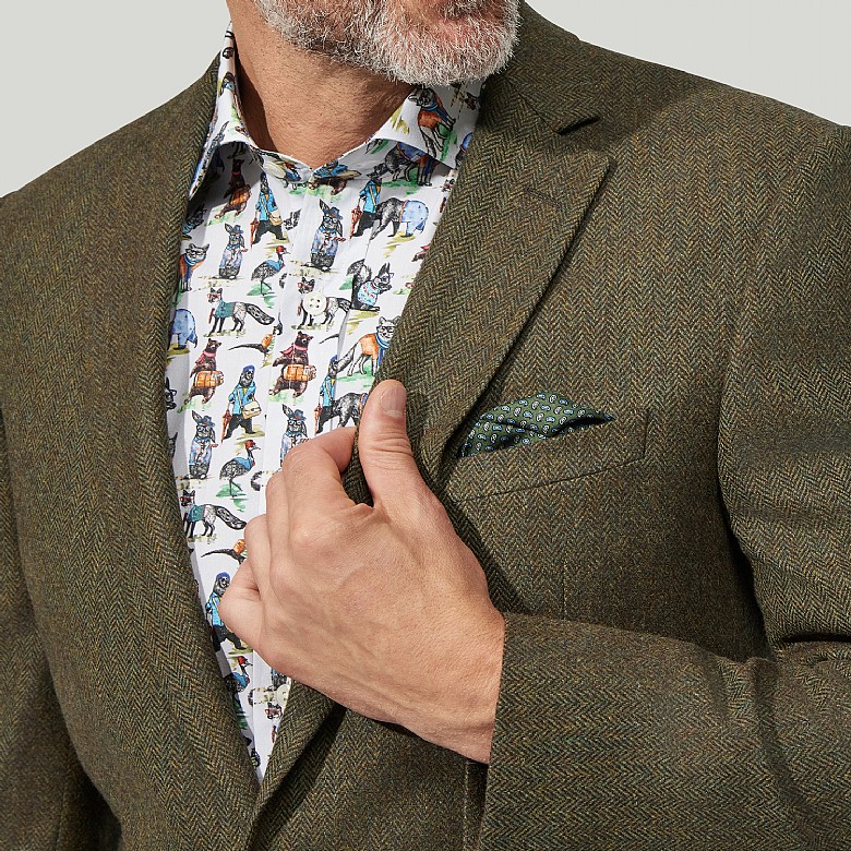 ジャケット・アウター MLVINCE CHECK TWEED SHIRTS green OPULENCE VINTAGE