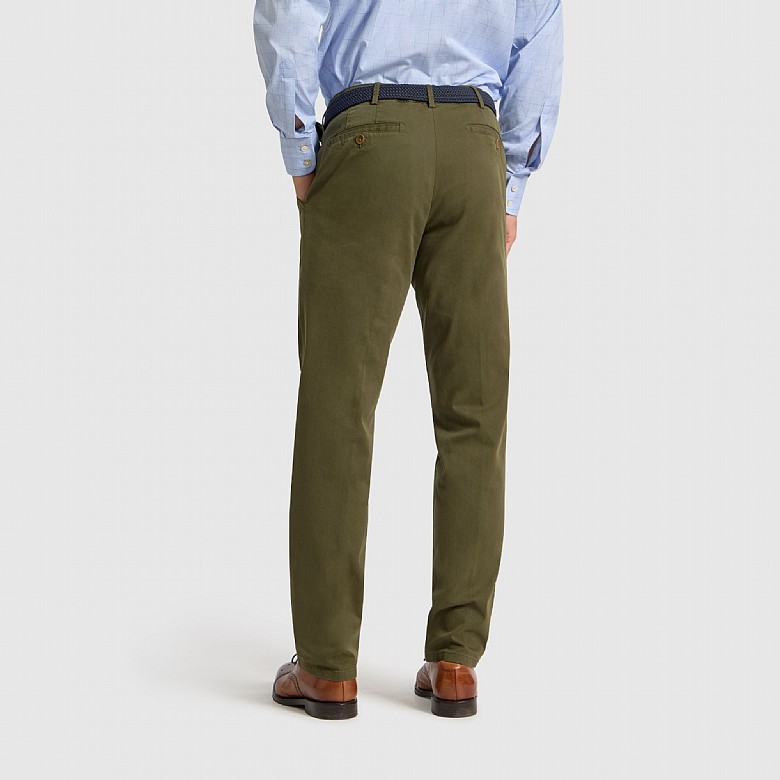 Navy Meyer Soft Cotton Chino | Men's Tailored Chinos | Harvie & Hudson