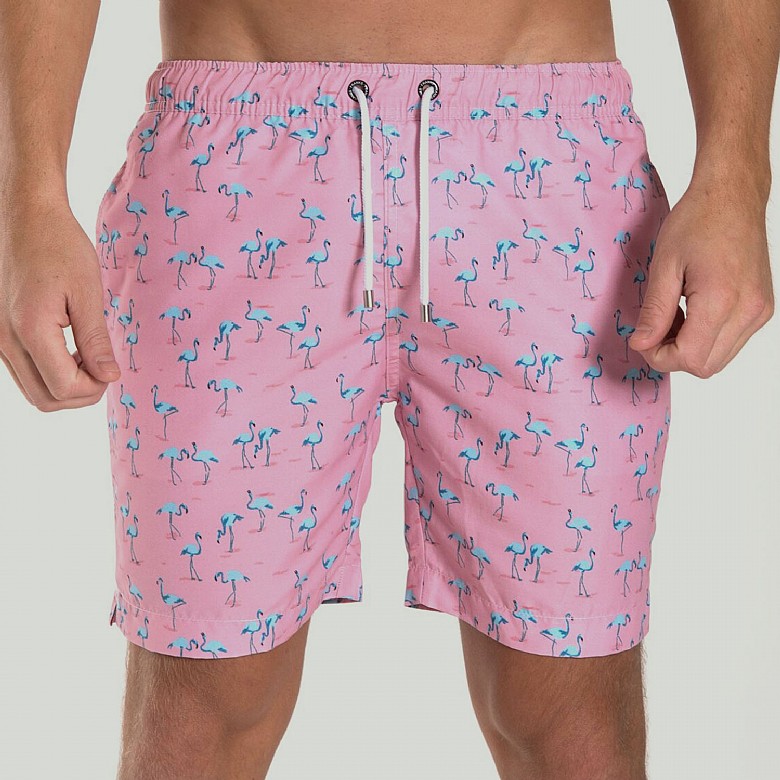 pink swim shorts