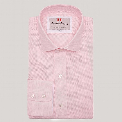 Pink Contrast Aertex Shirt
