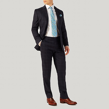 Navy with Blue Overcheck Suit