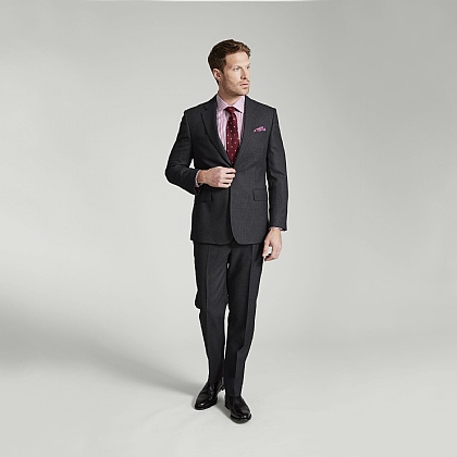 Grey Birdseye Merino Wool Suit