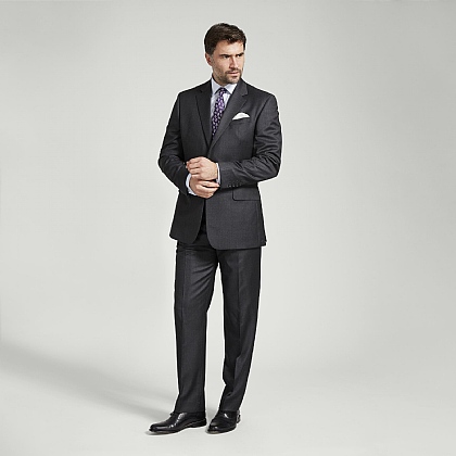Dark Grey Italian Super 120s Wool Suit