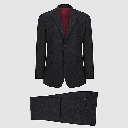 Grey Birdseye Suit